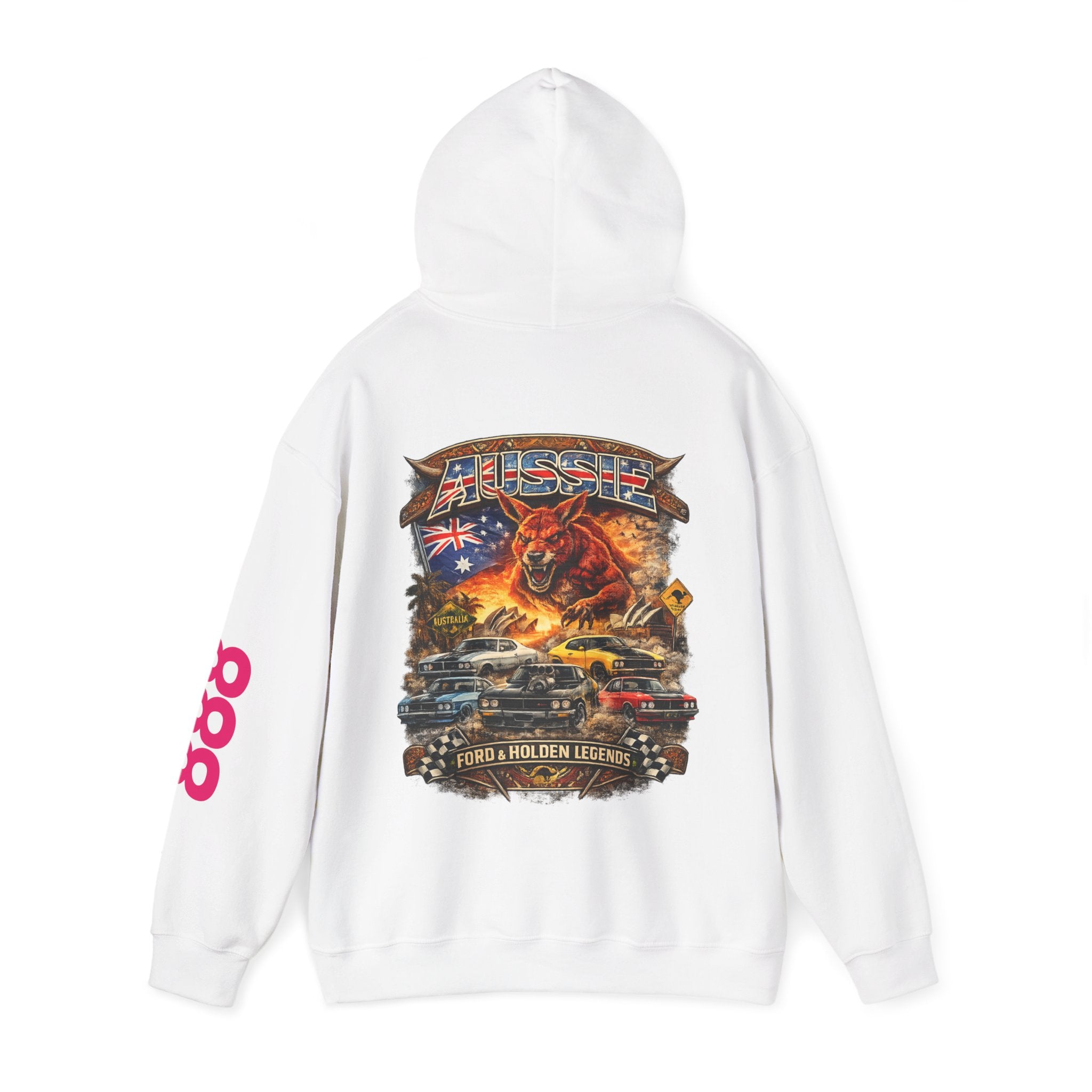 Aussie V8 Tribute Hoodie — Holden & Muscle Car Racing Graphic