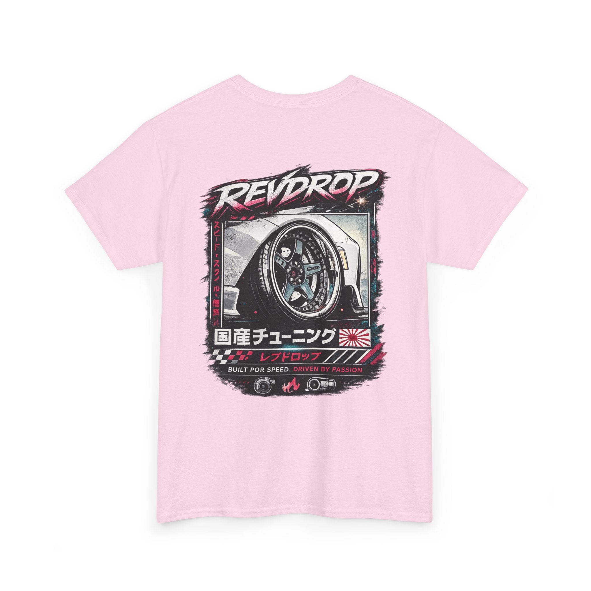 RevDrop Racing Tee — JDM Wheel Graphic T-Shirt