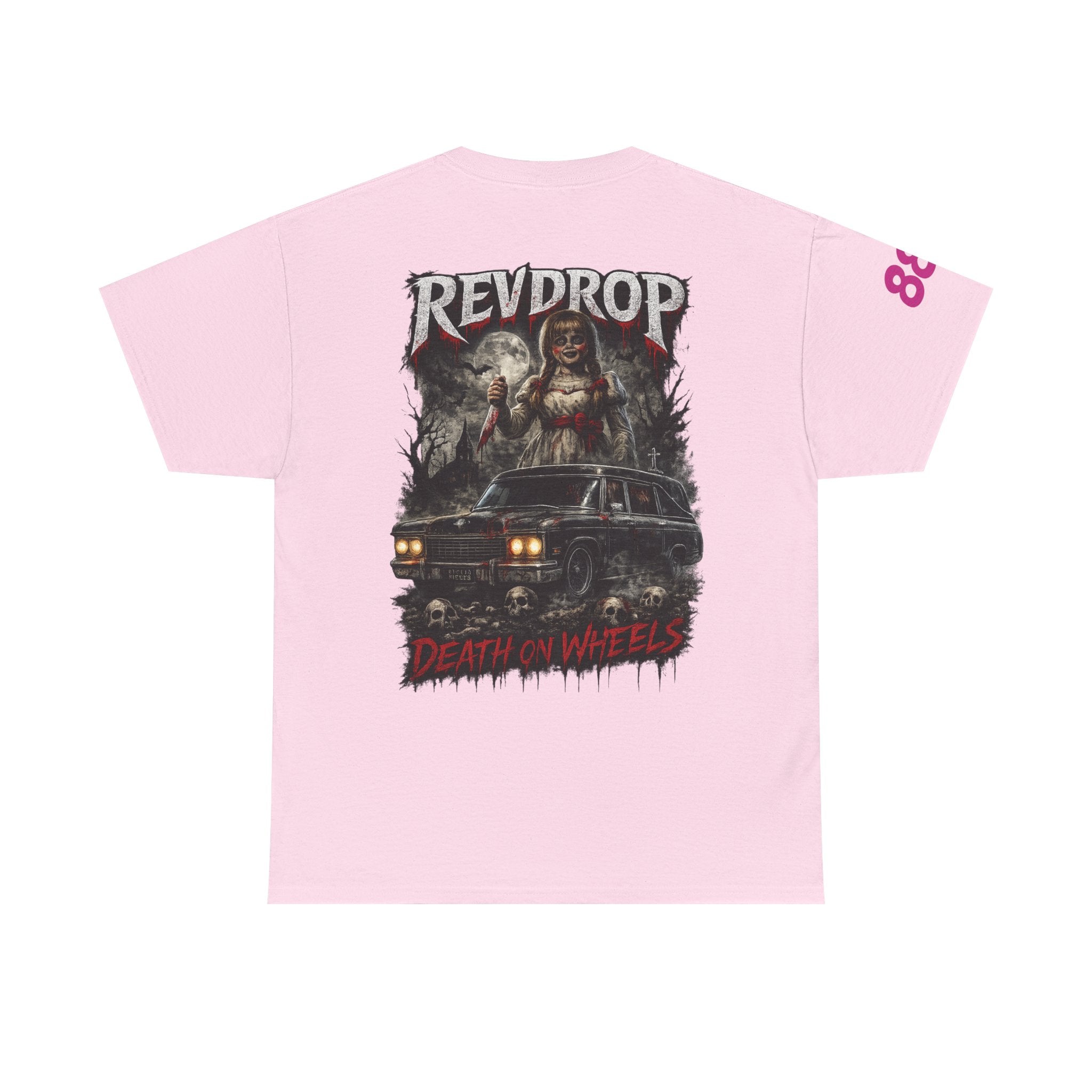 Graphic Tee — “Revdrop: Death on Wheels” Horror Car Band Shirt