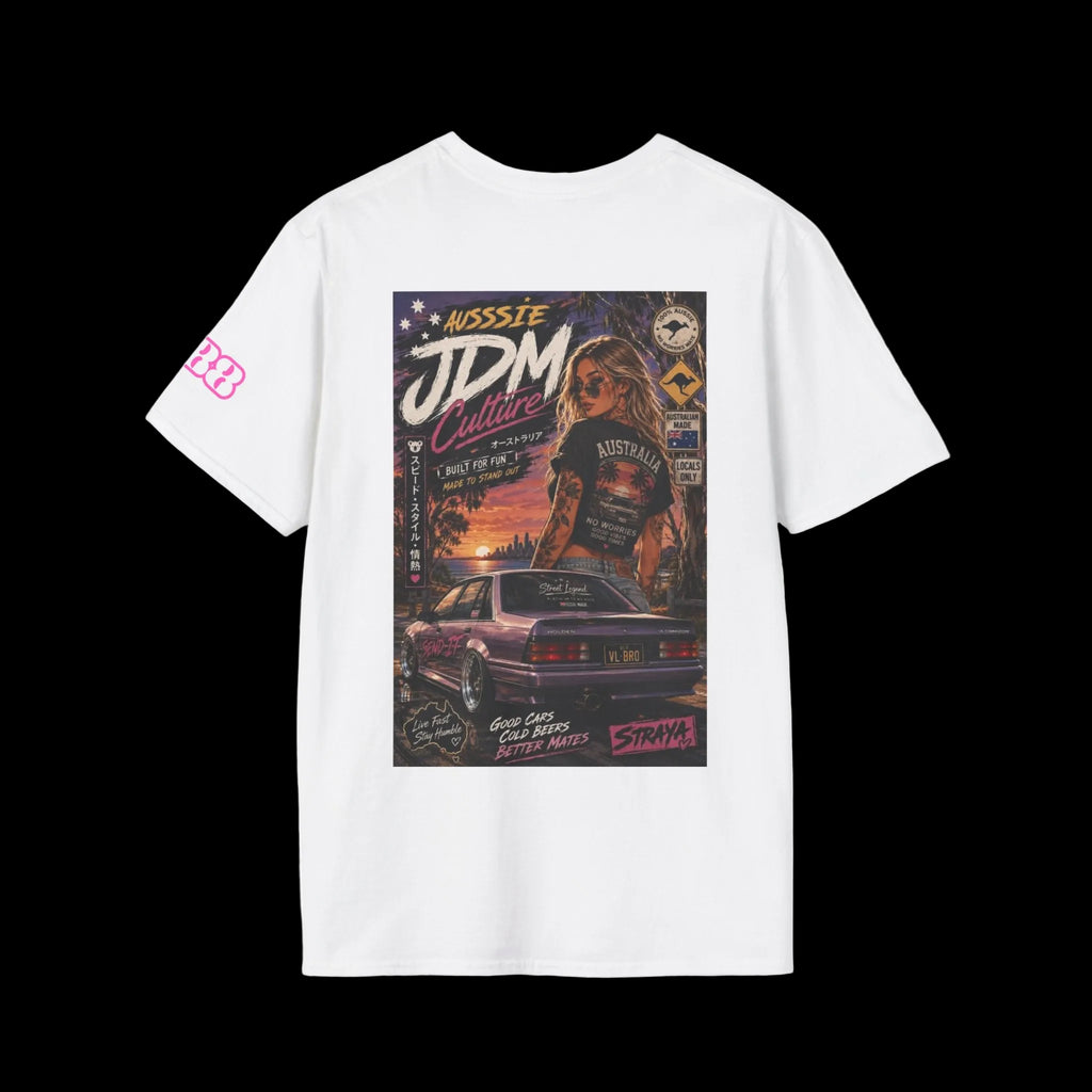 T‑Shirt — Retro 'Record Drop' Vinyl Logo Tee (Pocket-Print)