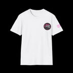 T-Shirt — Retro Pink 'Red Drop' Badge Tee