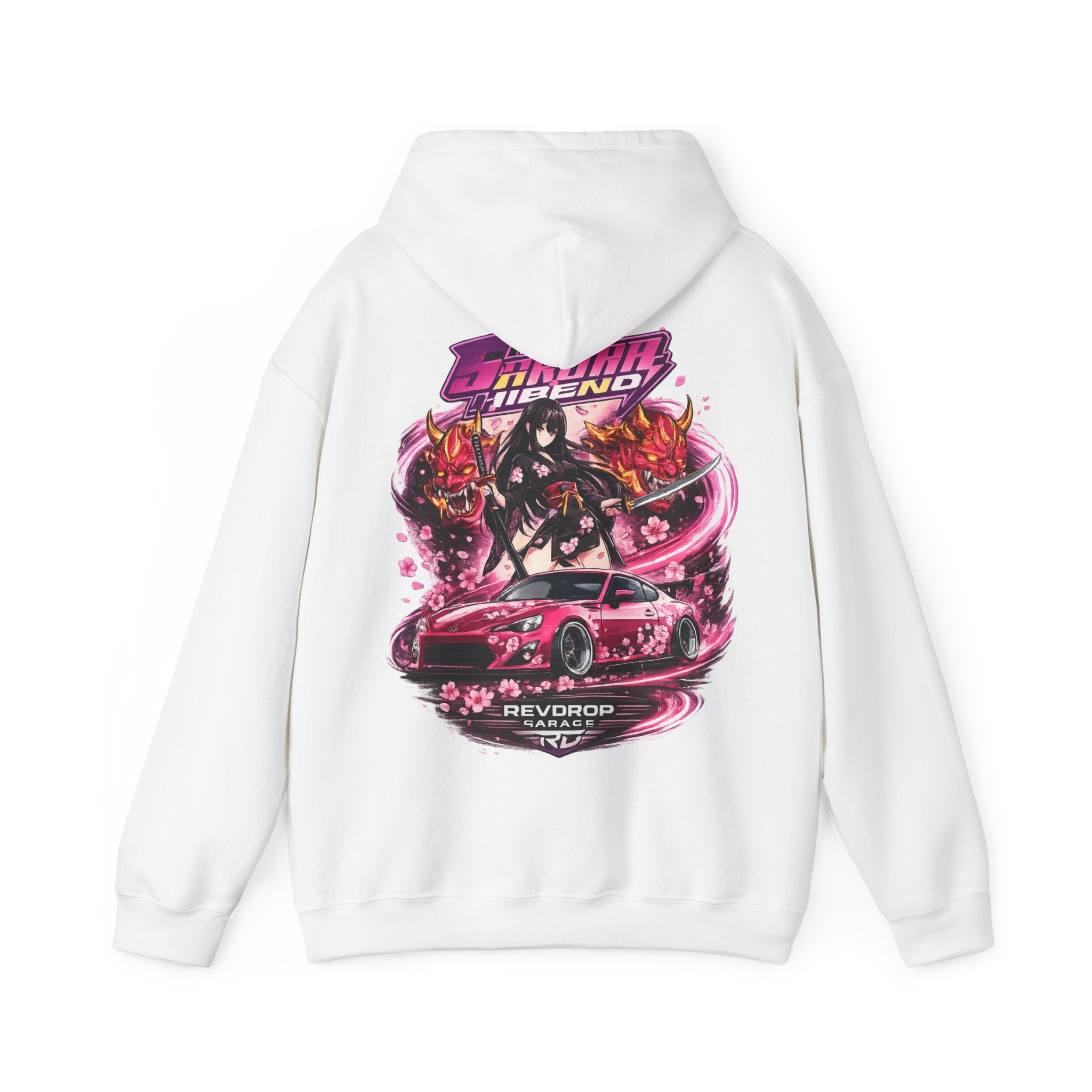 Hoodie — RevDrop Racing Anime Graphic Pullover (Cherry Blossom Drift)