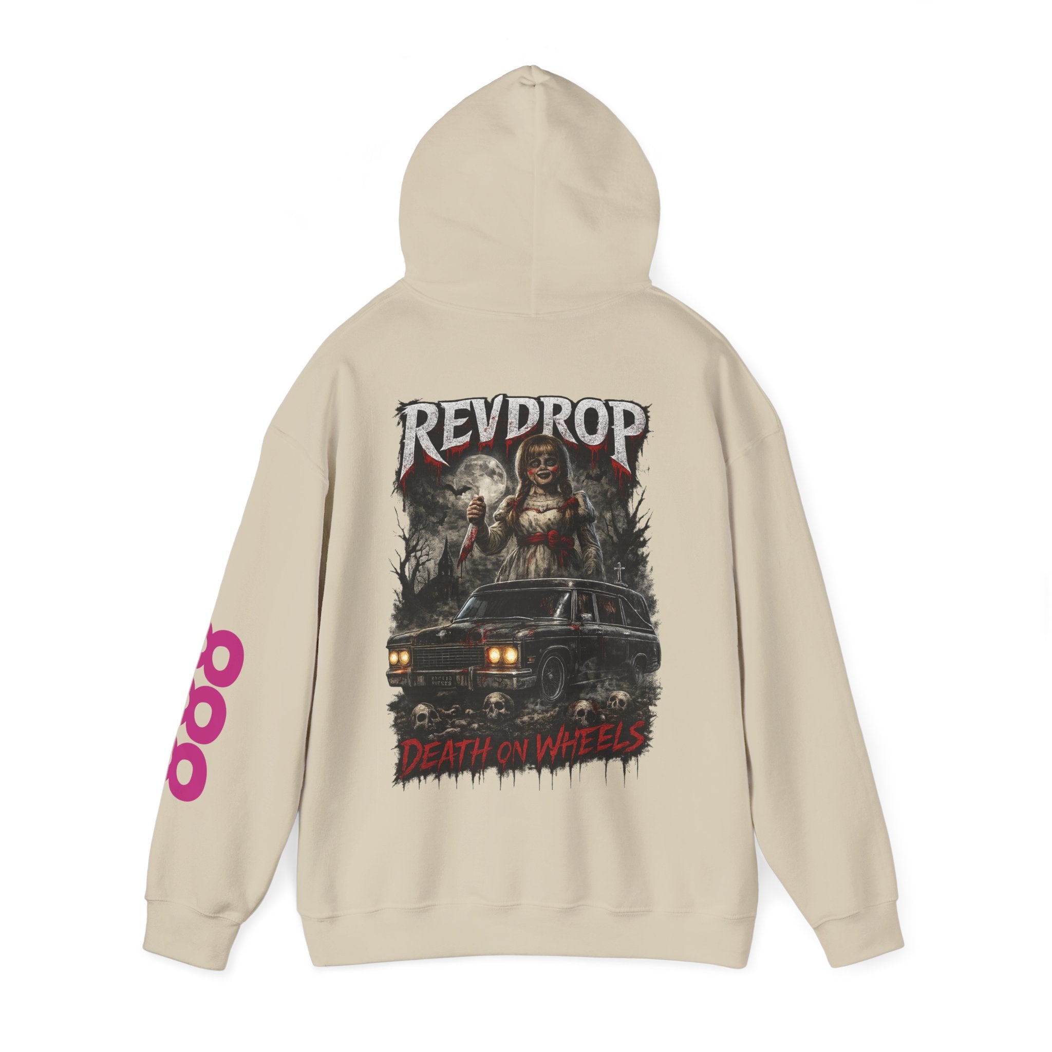 Red Riptide 'Death on Wheels' Hoodie — Graphic Horror Car Pullover