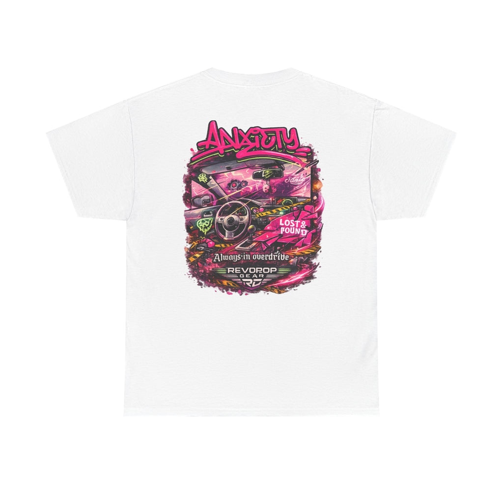 Retro Pink Drift Car T‑Shirt — 'Anarchy' Streetwear Racing Graphic Tee