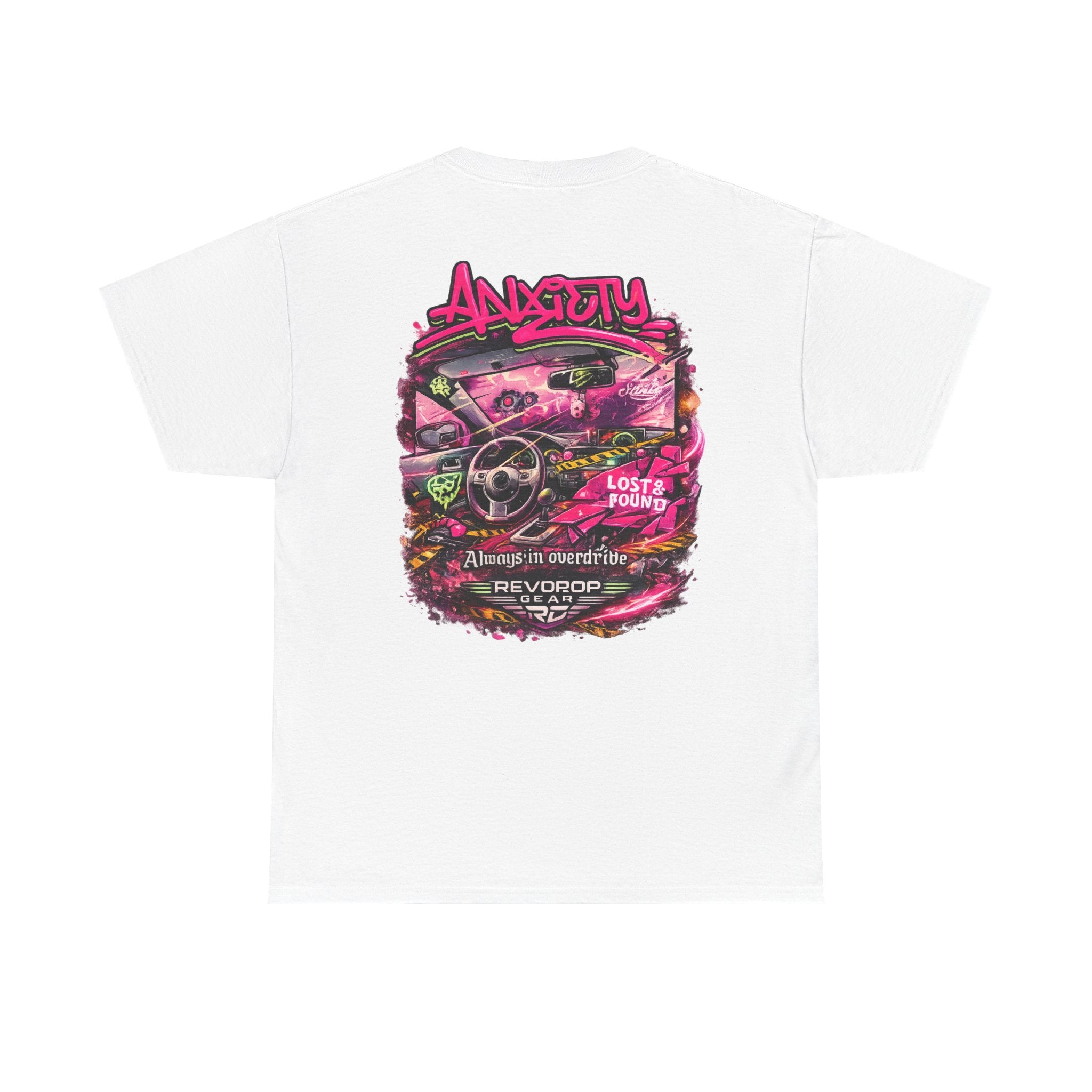 Retro Pink Drift Car T‑Shirt — 'Anarchy' Streetwear Racing Graphic Tee