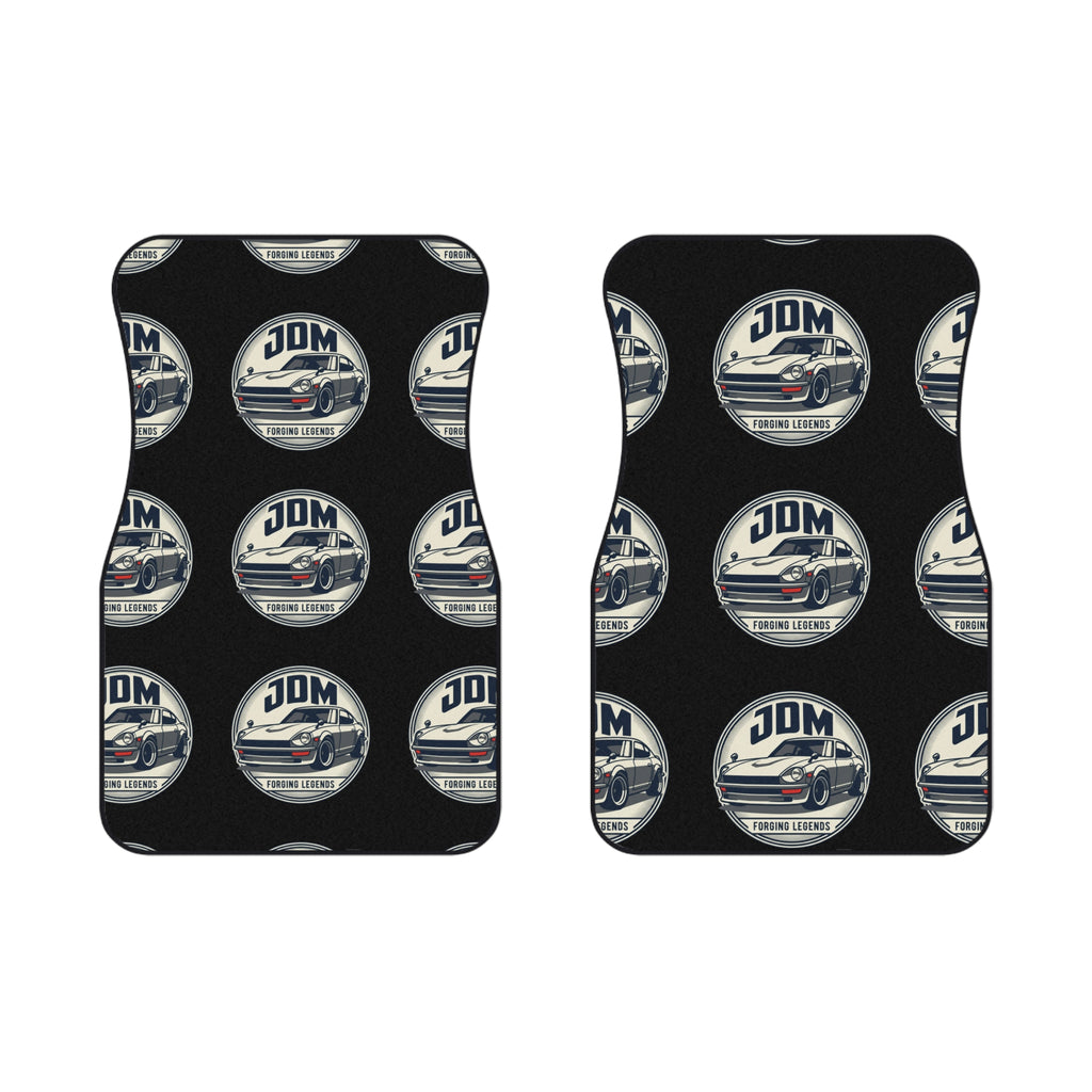 RevDrop™ JDM Forging Legends Front Car Mats – Premium Non-Slip Car Floor Mat Set (2-Piece)