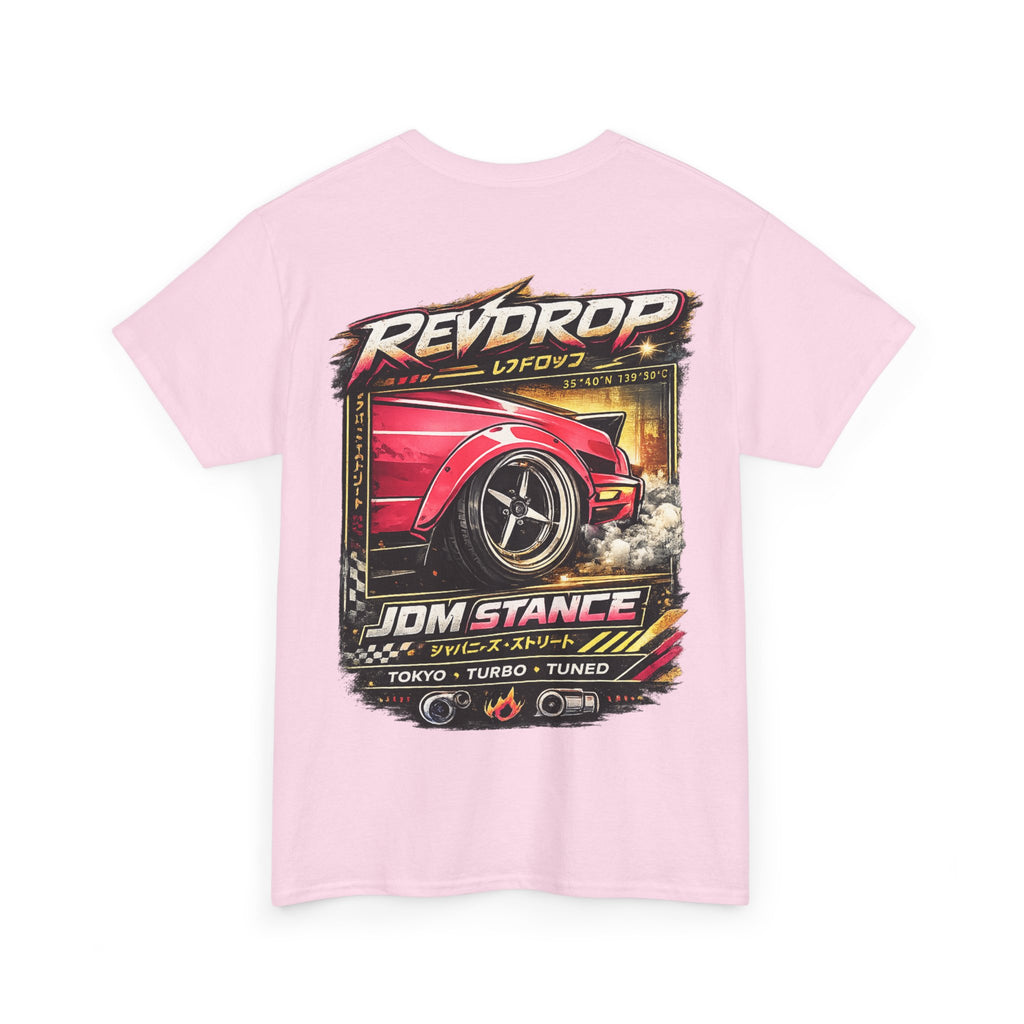 JDM Stance Car Tee — RevDrop Turbo Drift Automotive Graphic T-Shirt