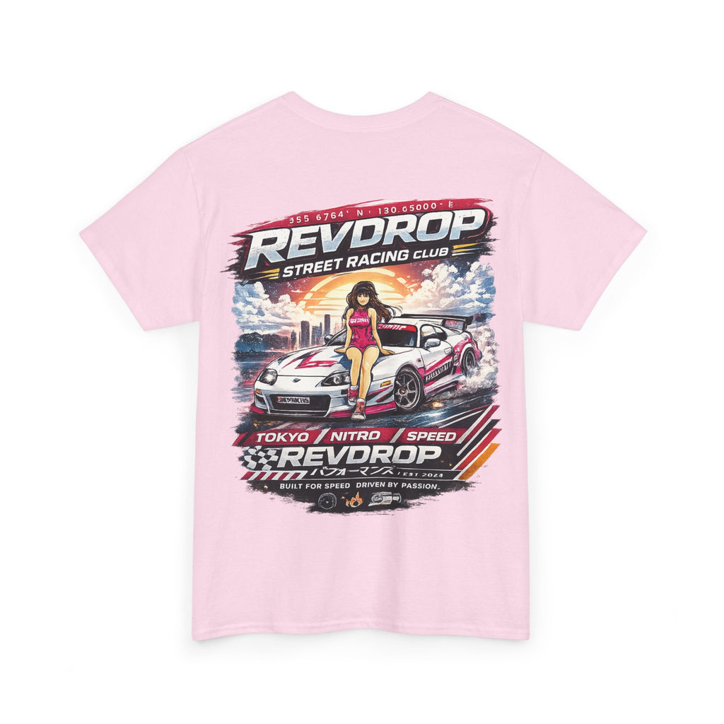 Street Racing Tee — "Revdrop" Tokyo Nitro Car Graphic T-Shirt