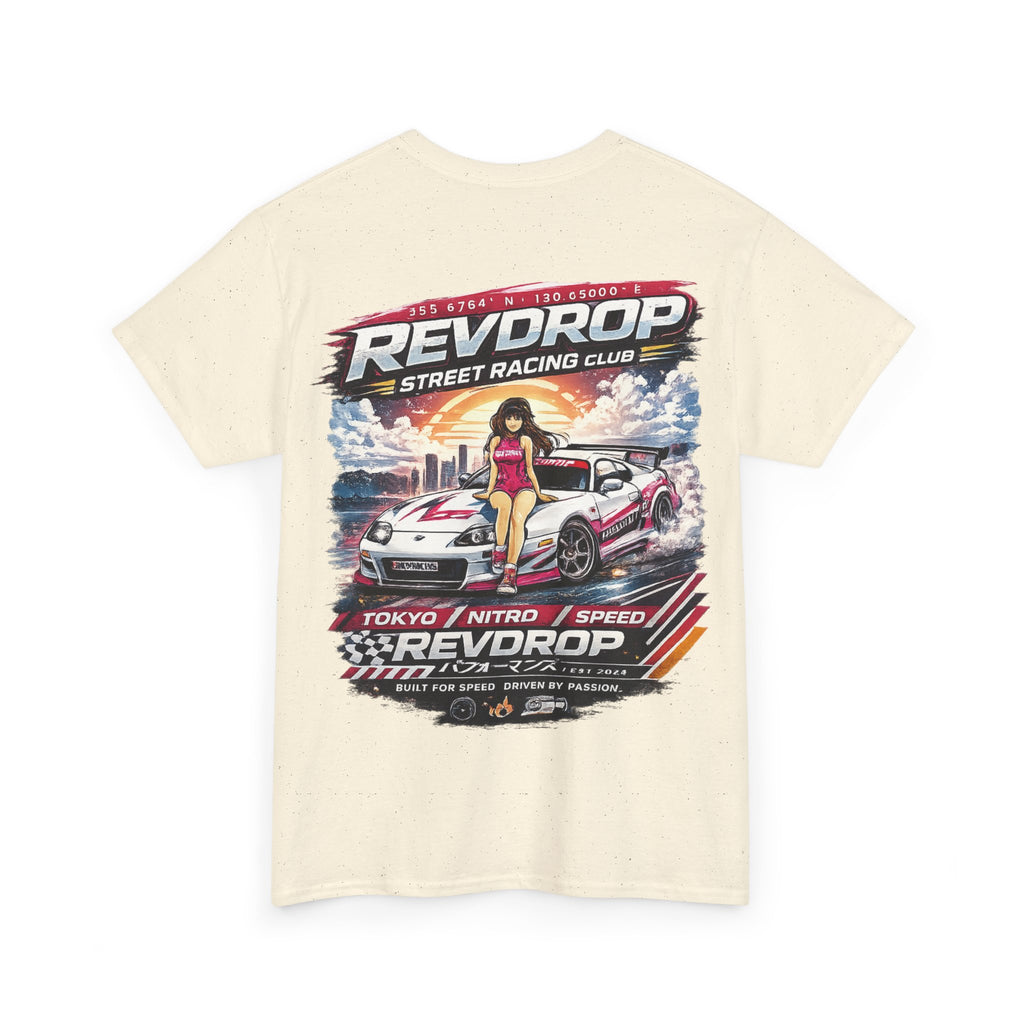 Street Racing Tee — "Revdrop" Tokyo Nitro Car Graphic T-Shirt