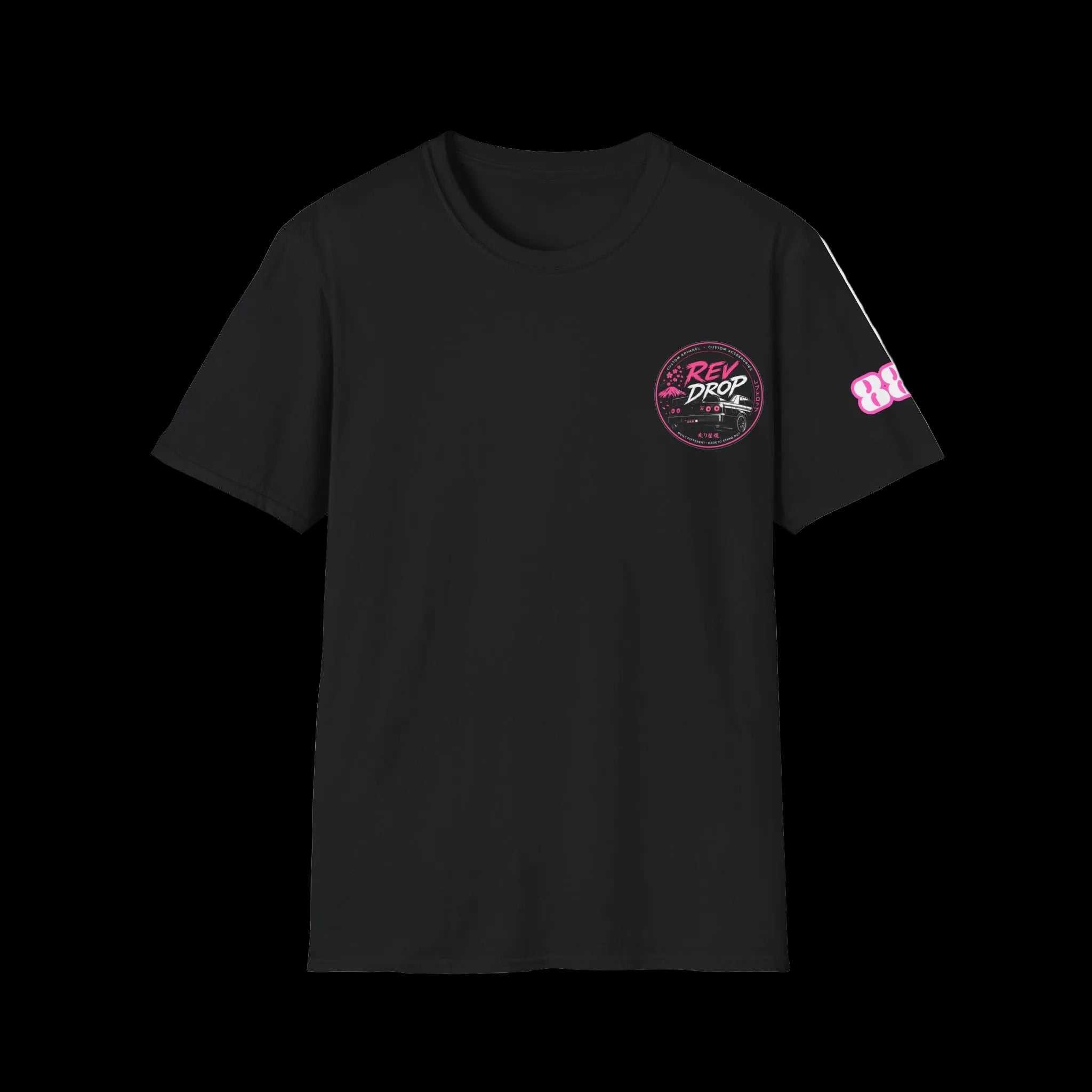 Retro Badge T-Shirt — "Red Drop" Vintage Surf Logo Chest Tee