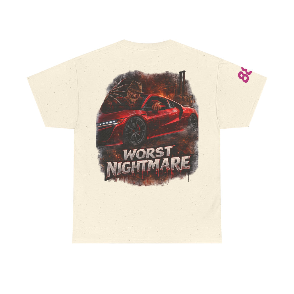 Graphic Tee — 'Worst Nightmare' Red Sports Car Streetwear T-Shirt