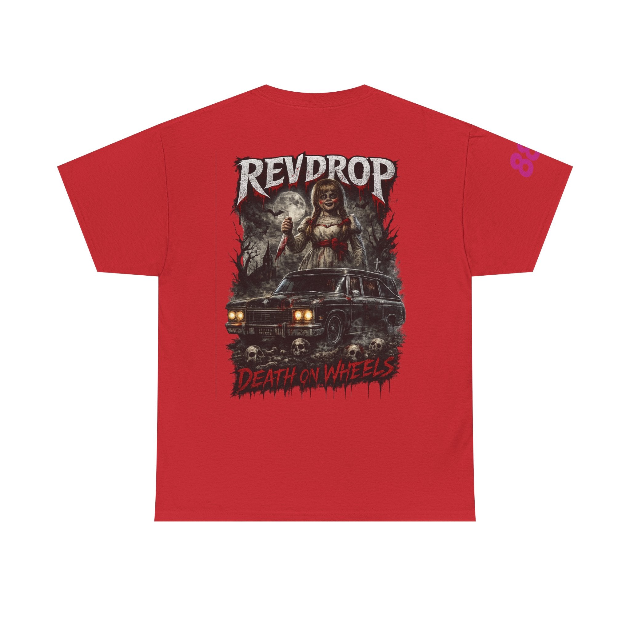 Graphic Tee — “Revdrop: Death on Wheels” Horror Car Band Shirt