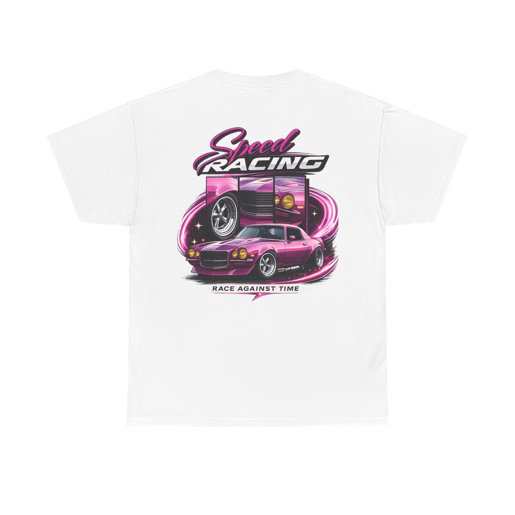 Racing Tee — 'Speed Racing: Race Against Time' Retro Car Graphic T-Shirt