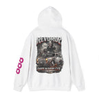 Hoodie — "Rev Up: Chaos In Every Cut" Gothic Car & Reaper Graphic