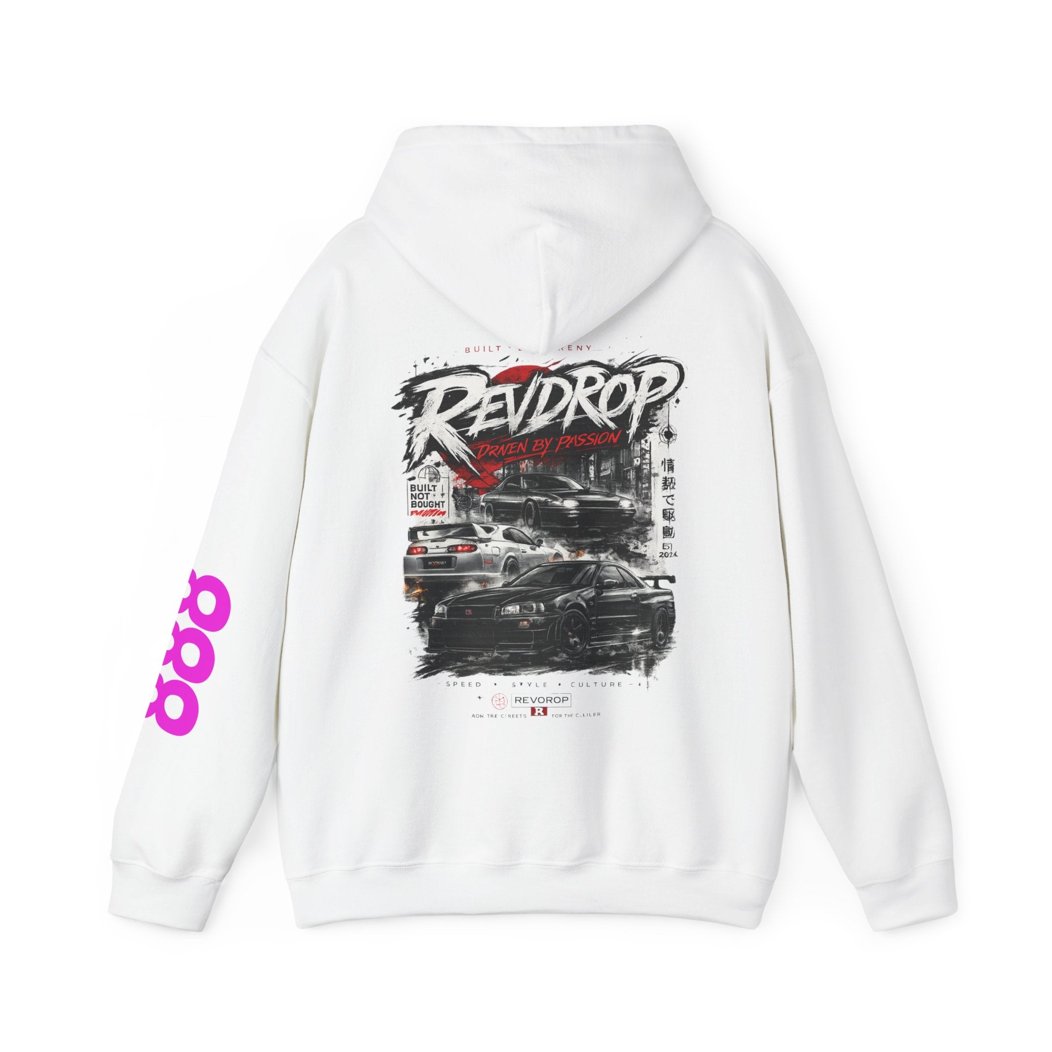 Ravedrop Racing Graphic Hoodie – Streetwear Car Club Pullover