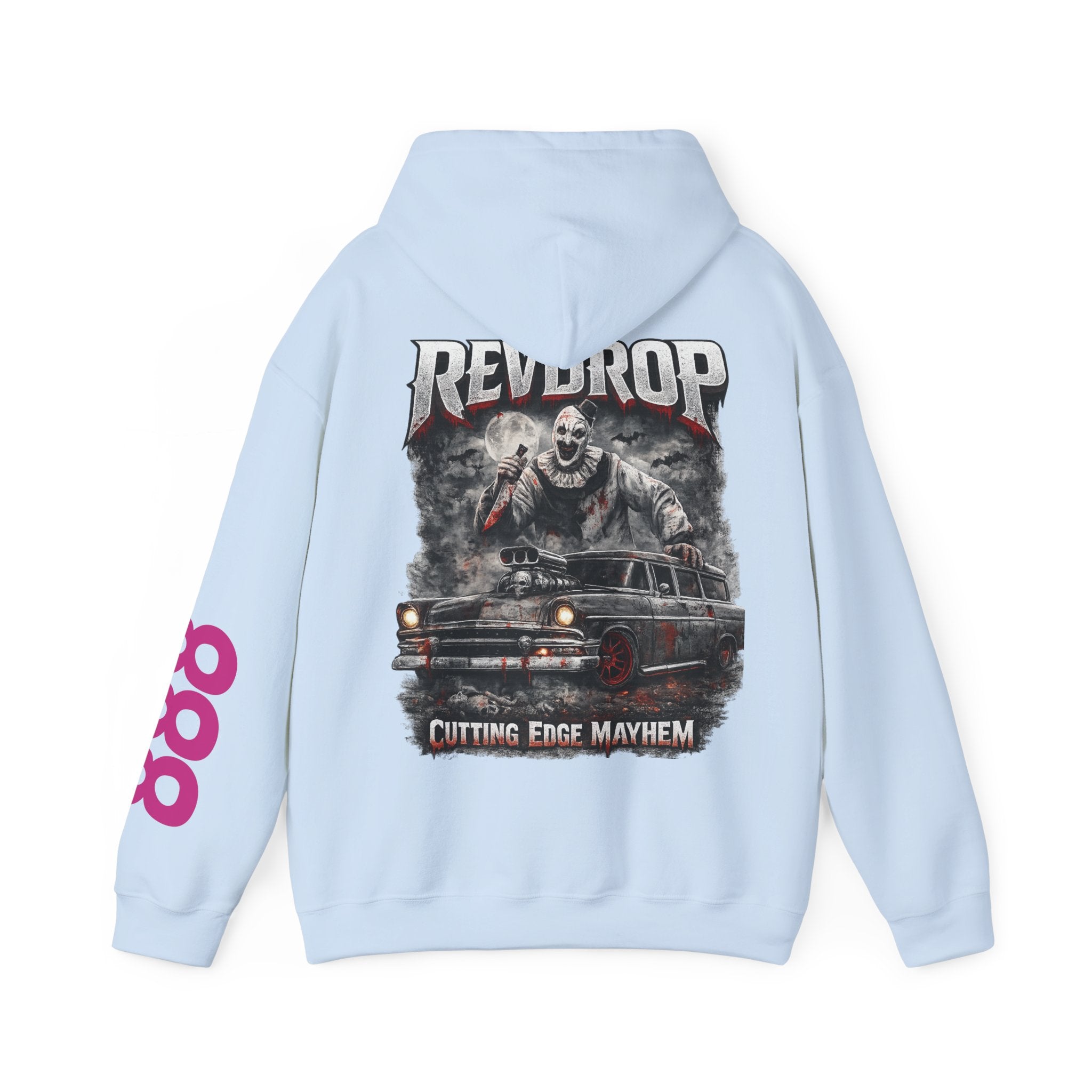 RevDrop “Cutting Edge Mayhem” Graphic Hoodie – art the clown hoodie