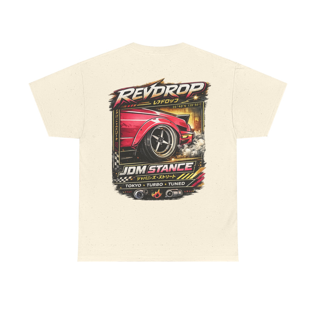 JDM Stance Car Tee — RevDrop Turbo Drift Automotive Graphic T-Shirt