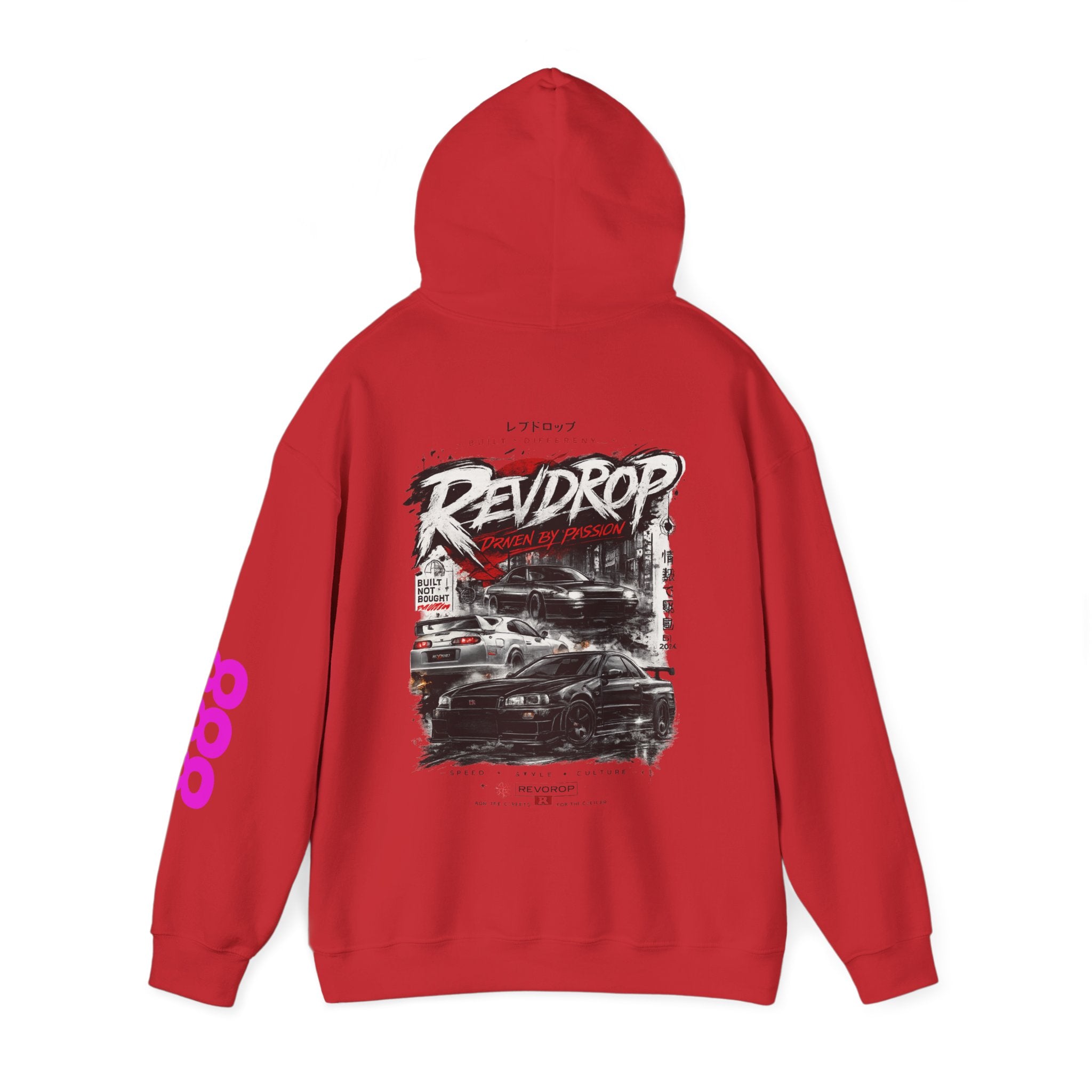 Ravedrop Racing Graphic Hoodie – Streetwear Car Club Pullover