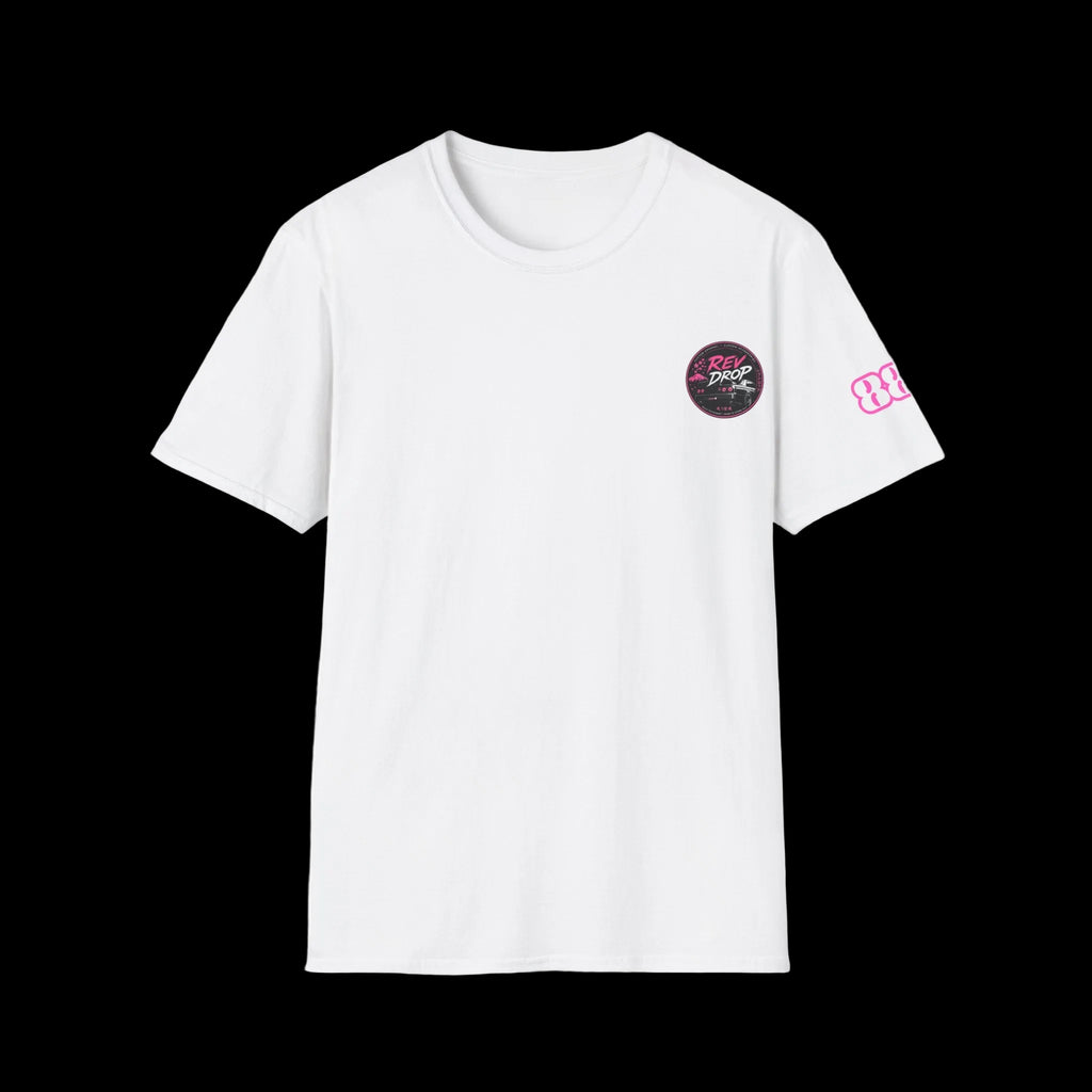 Retro Pink Neon Palm Badge T-Shirt