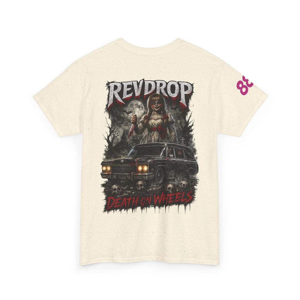 Graphic Tee — “Revdrop: Death on Wheels” Horror Car Band Shirt