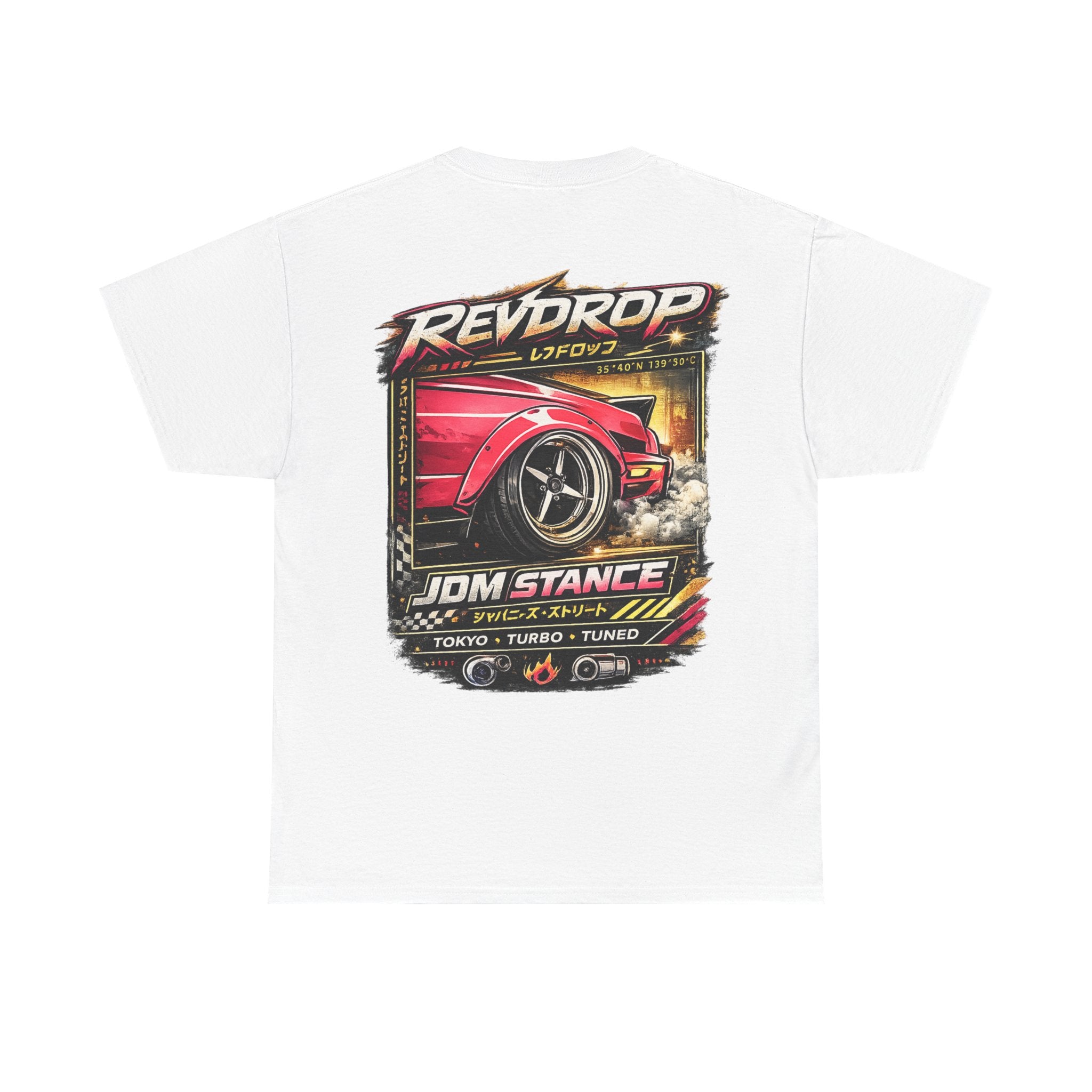JDM Stance Car Tee — RevDrop Turbo Drift Automotive Graphic T-Shirt