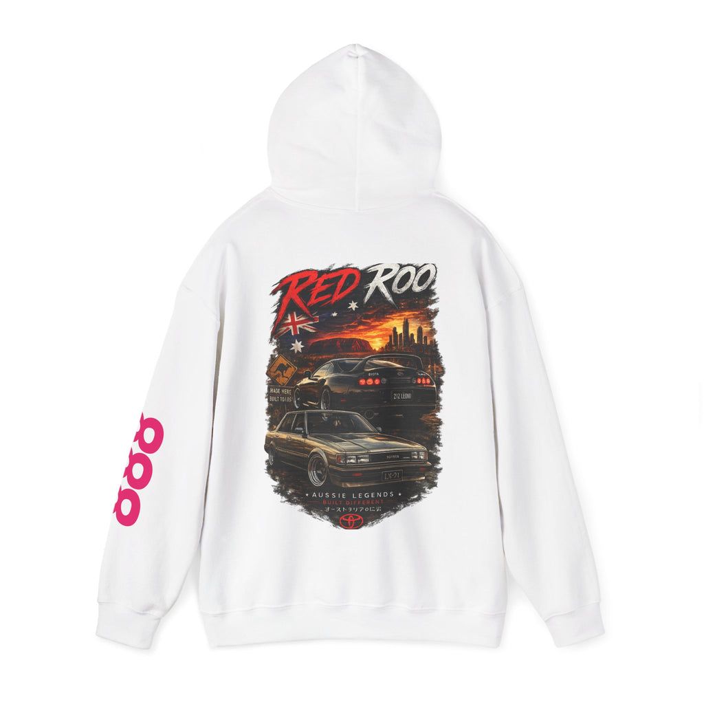 RivetRoo Retro Car Hoodie — Vintage Skyline Racing Graphic