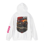 RivetRoo Retro Car Hoodie — Vintage Skyline Racing Graphic