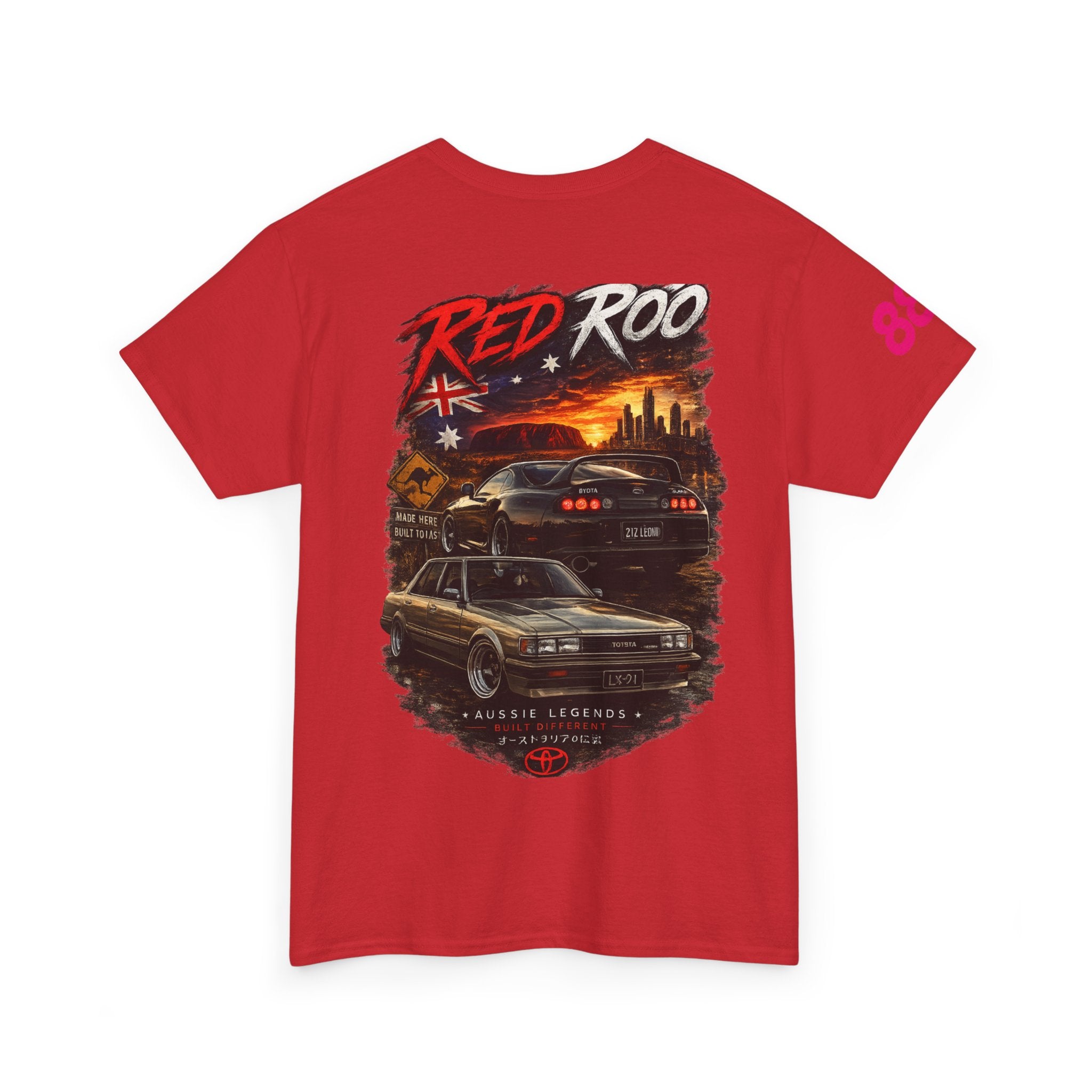Red Roo Retro Muscle Car Tee