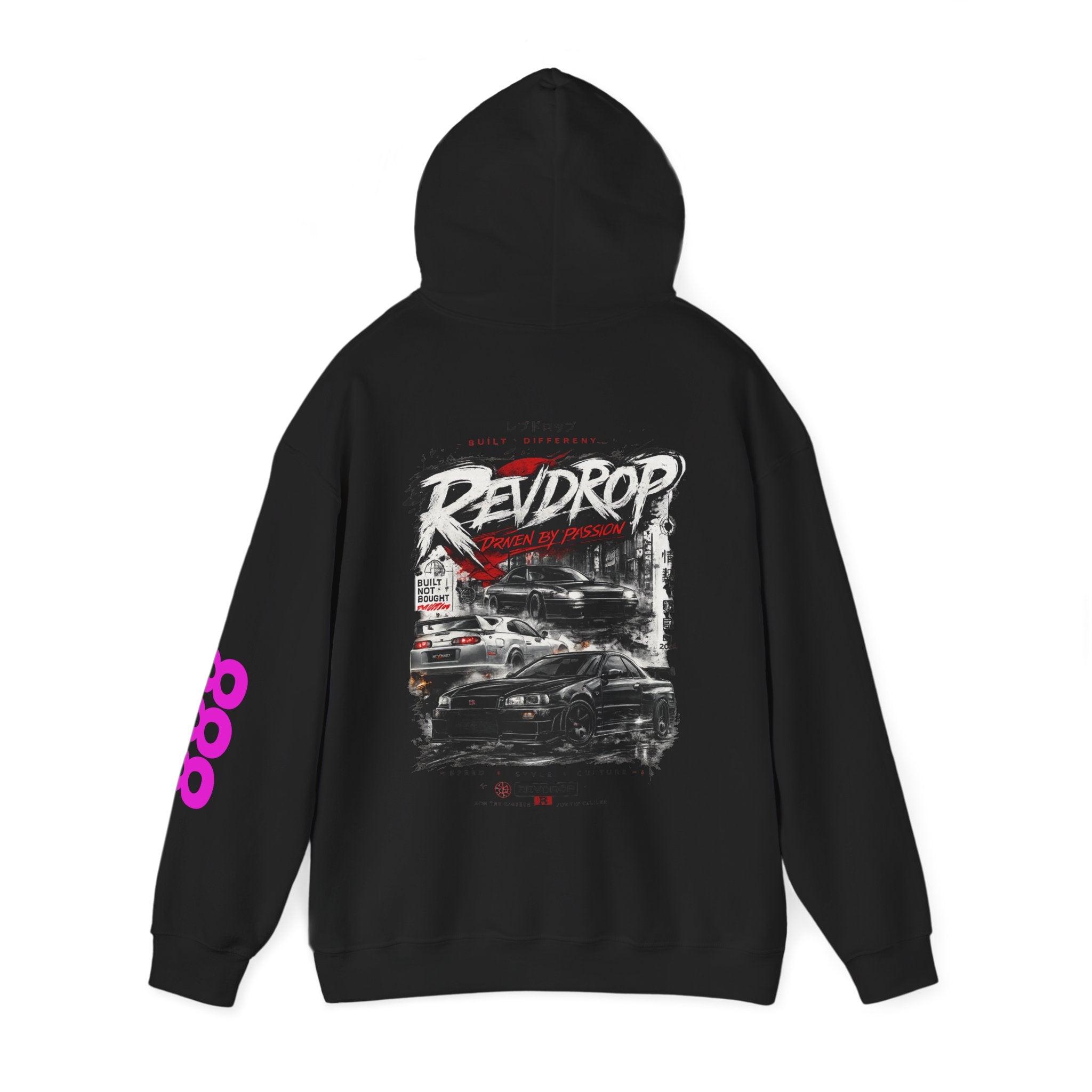 Ravedrop Racing Graphic Hoodie – Streetwear Car Club Pullover