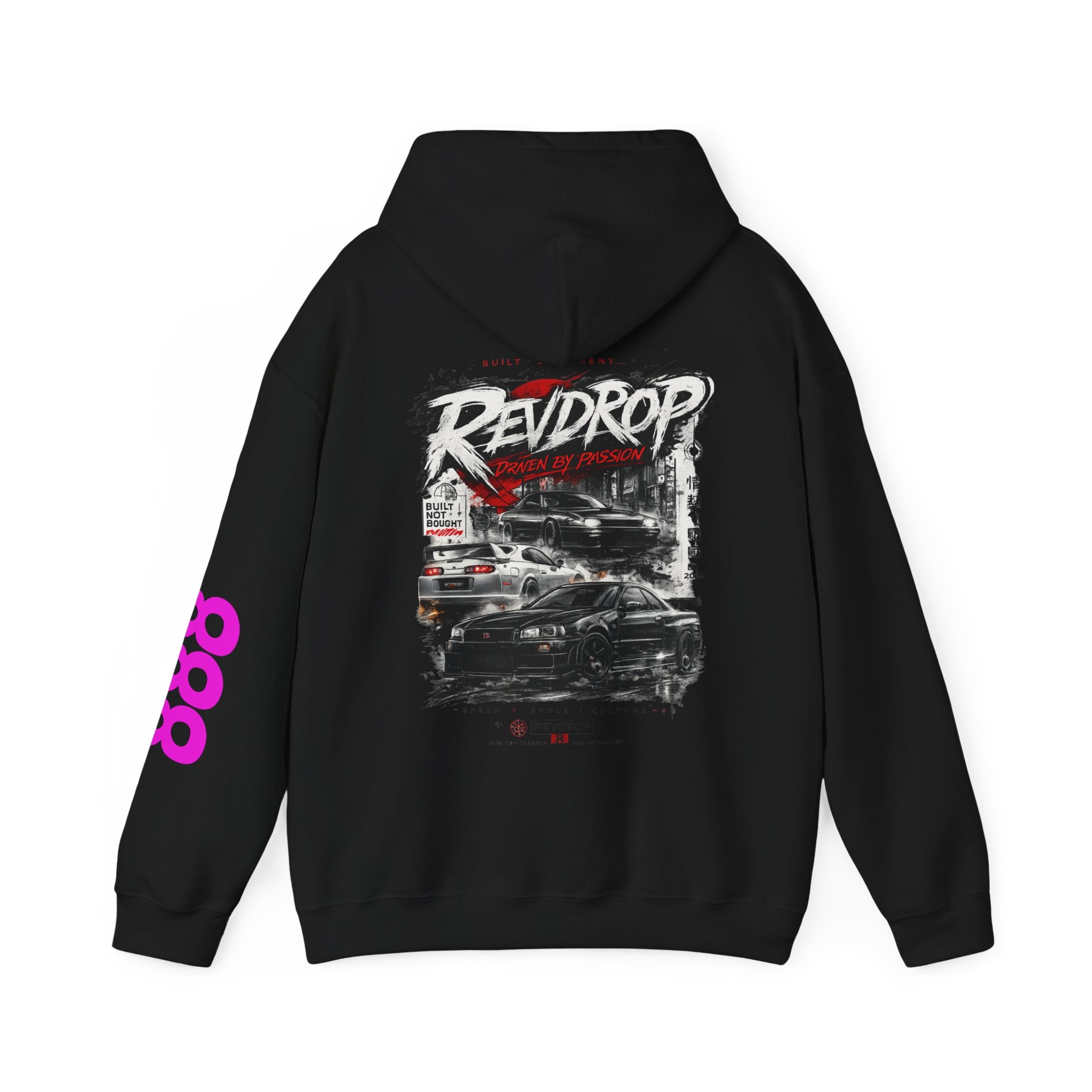 Ravedrop Racing Graphic Hoodie – Streetwear Car Club Pullover
