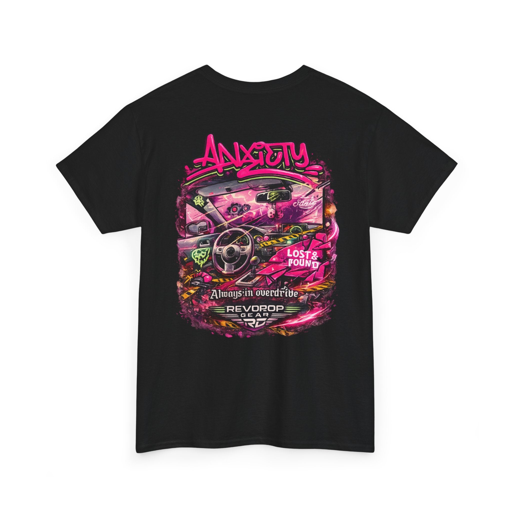 Retro Pink Drift Car T‑Shirt — 'Anarchy' Streetwear Racing Graphic Tee