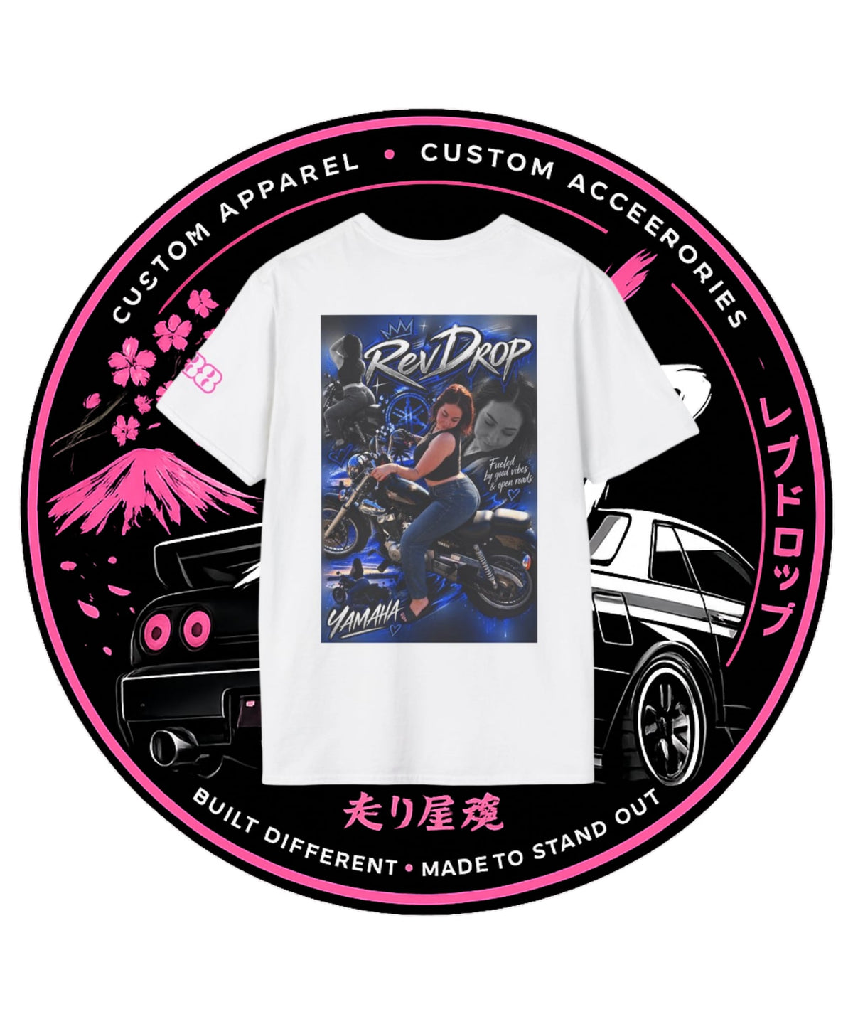 Fueled by Good Vibes Motorcycle Graphic Tee