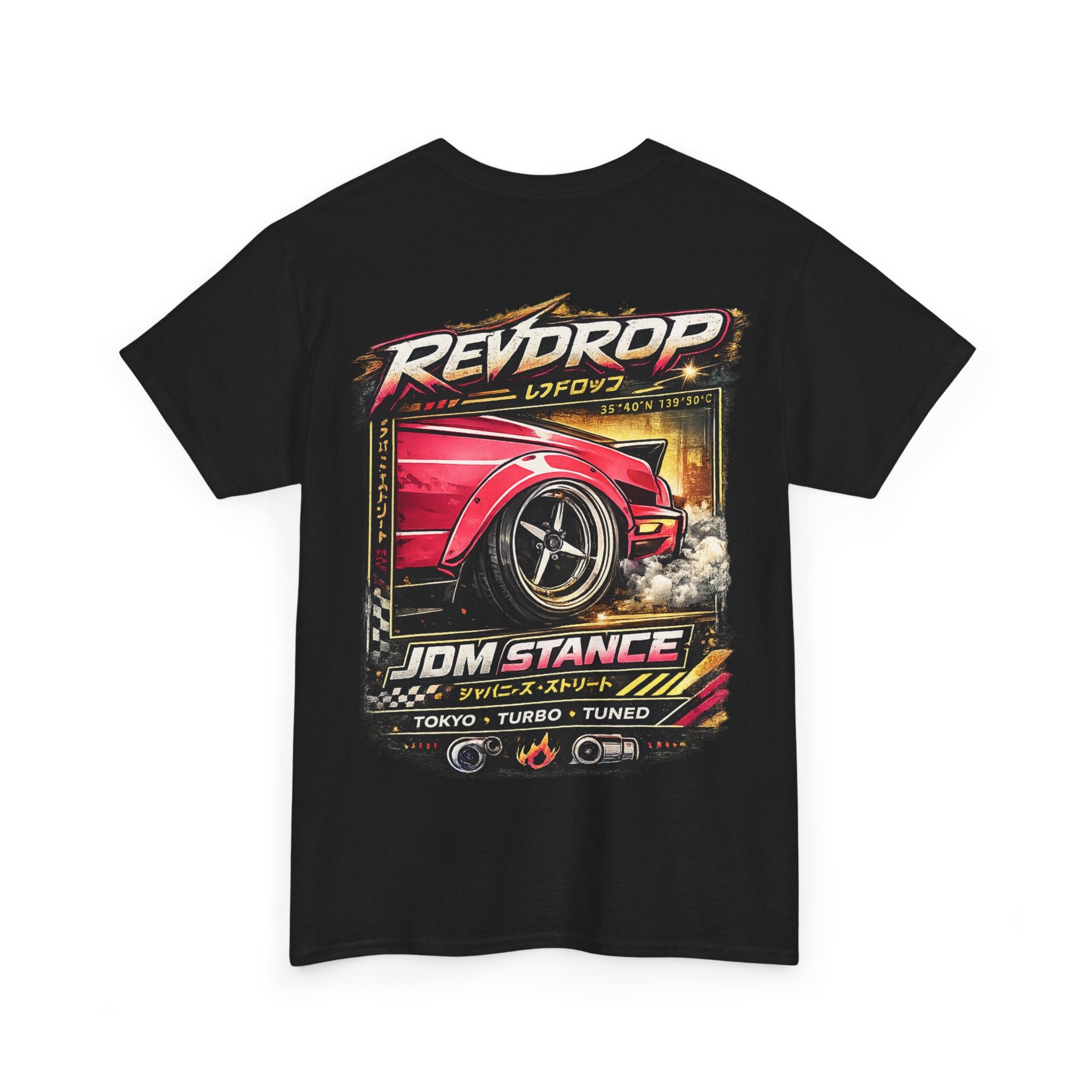 JDM Stance Car Tee — RevDrop Turbo Drift Automotive Graphic T-Shirt