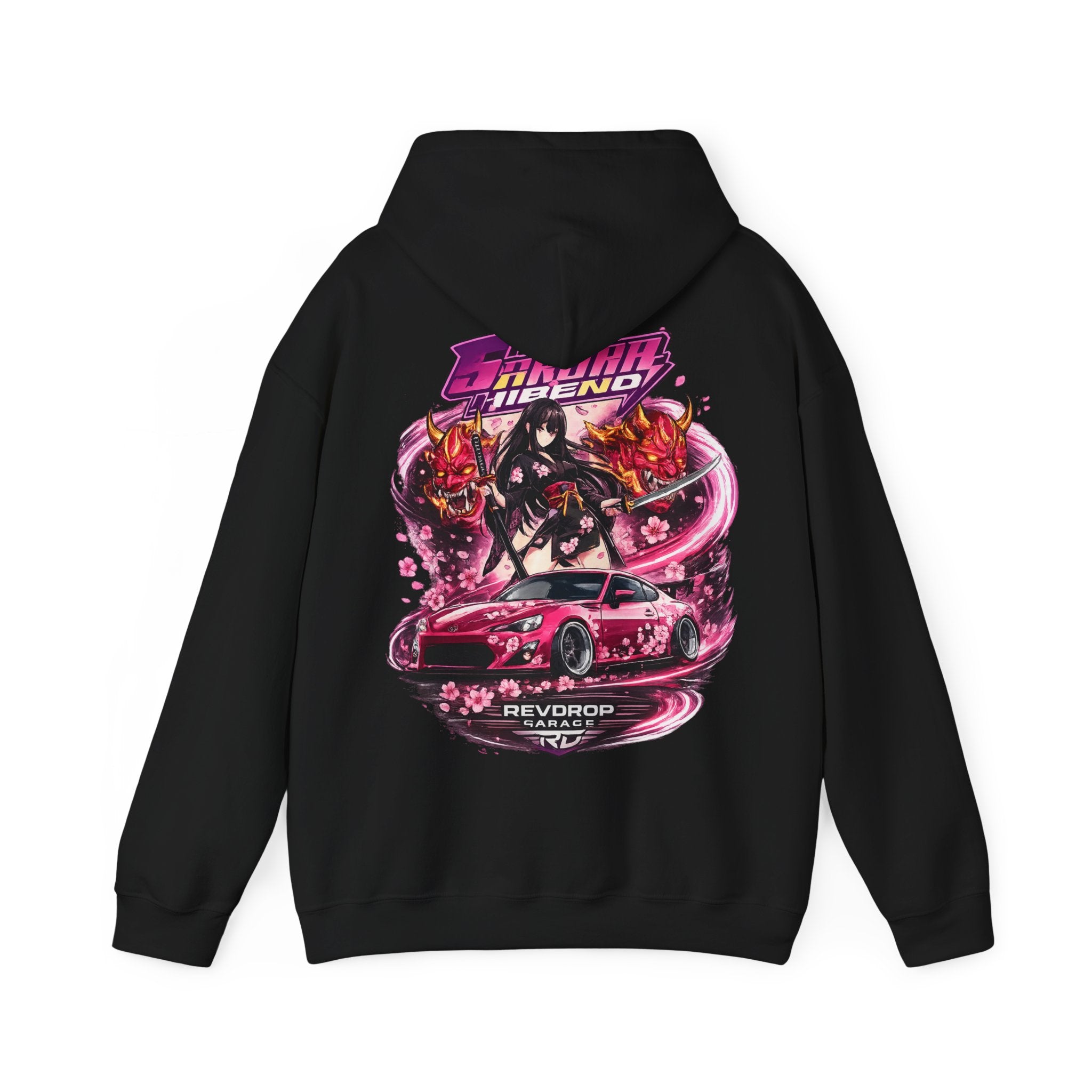 Hoodie — RevDrop Racing Anime Graphic Pullover (Cherry Blossom Drift)