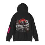 RevDrop Samurai Racing Hoodie — Japanese Demon Mask Graphic Streetwear