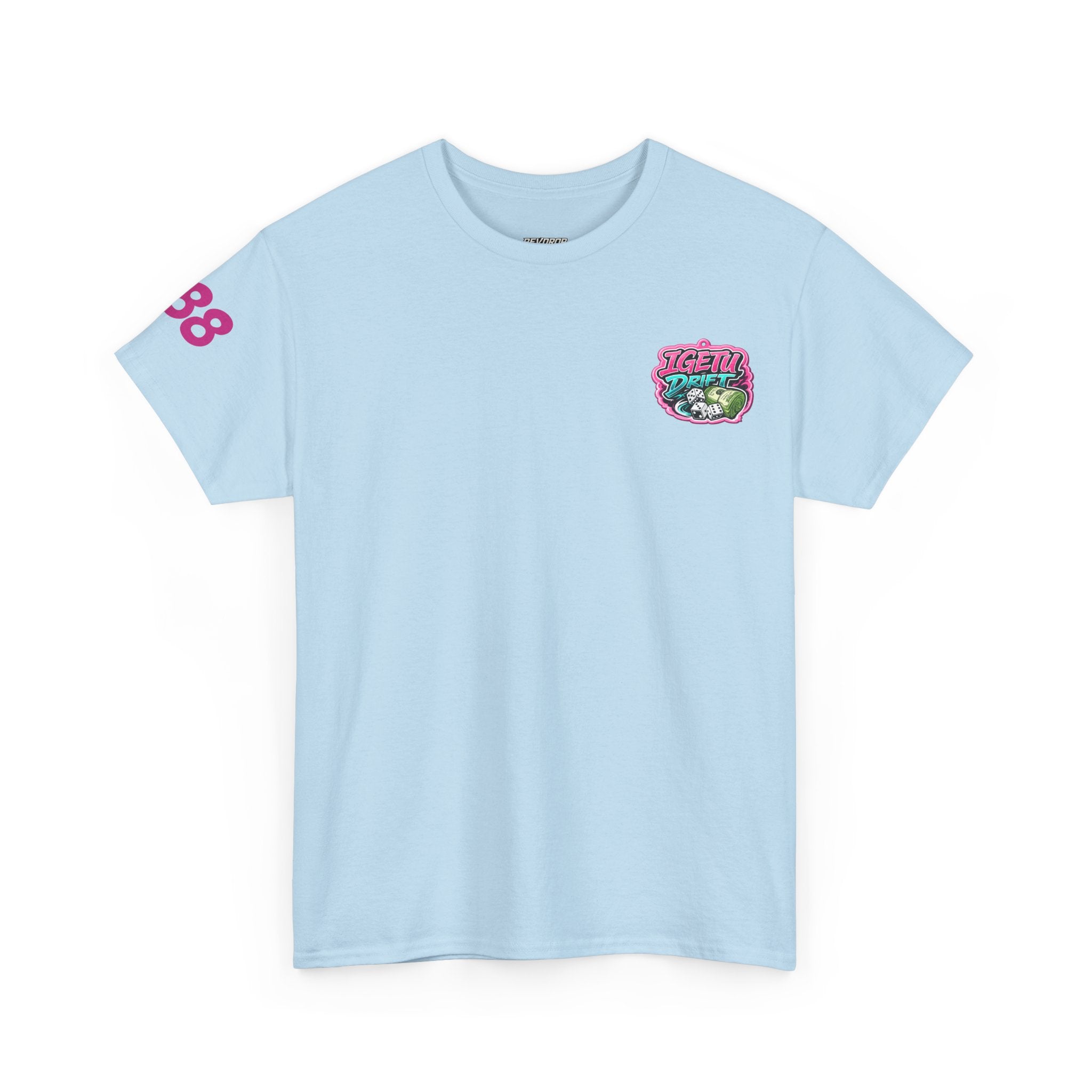 RevDrop “Cutting Edge Mayhem” Graphic Tee – Horror Clown & Muscle Car Streetwear T-Shirt