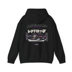RevDrop Garage Hoodie — Japanese Street Racing Car Graphic Hooded Sweatshirt