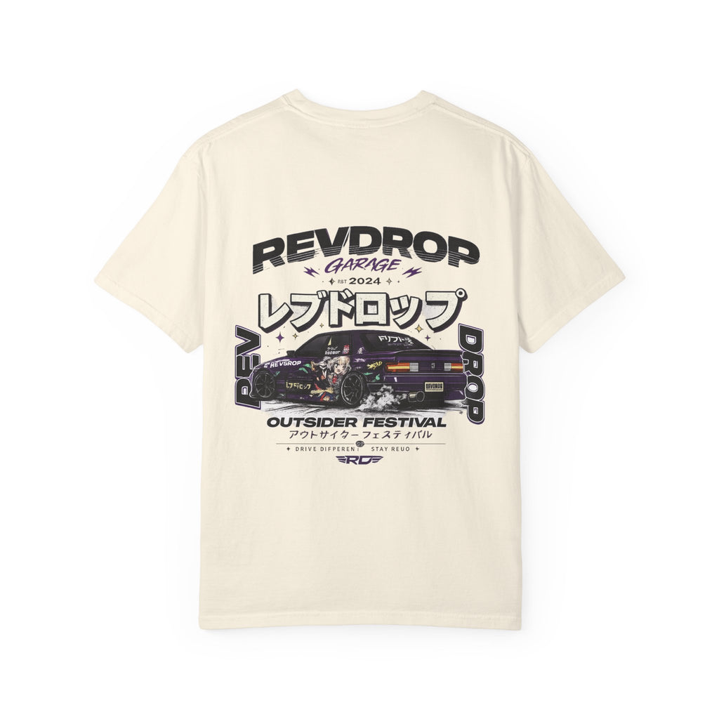 RevDrop Garage Car Festival T-Shirt — Japanese Racing Graphic Tee