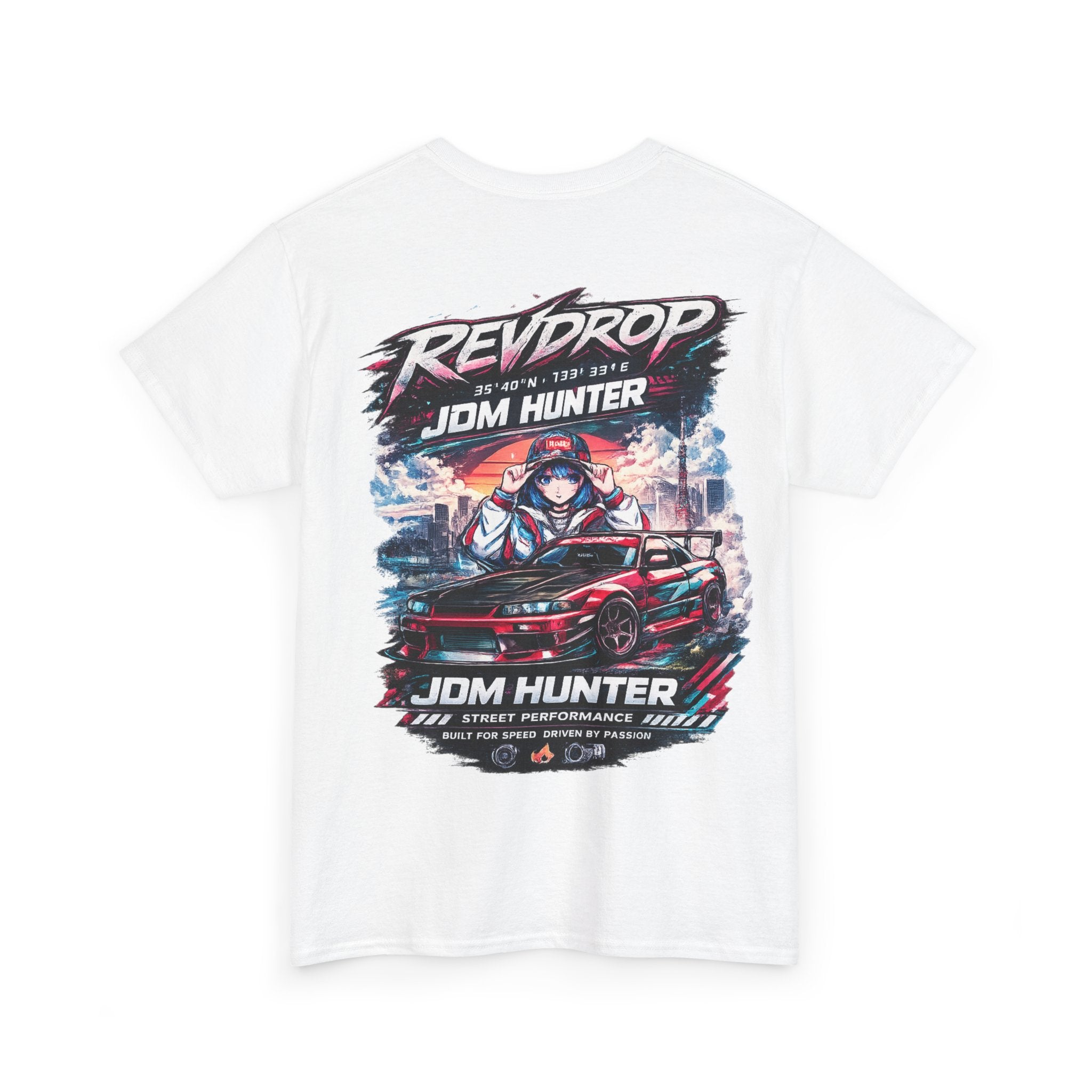 JDM Hunter RevDrop Graphic Tee — Japanese Street Racing Car Shirt