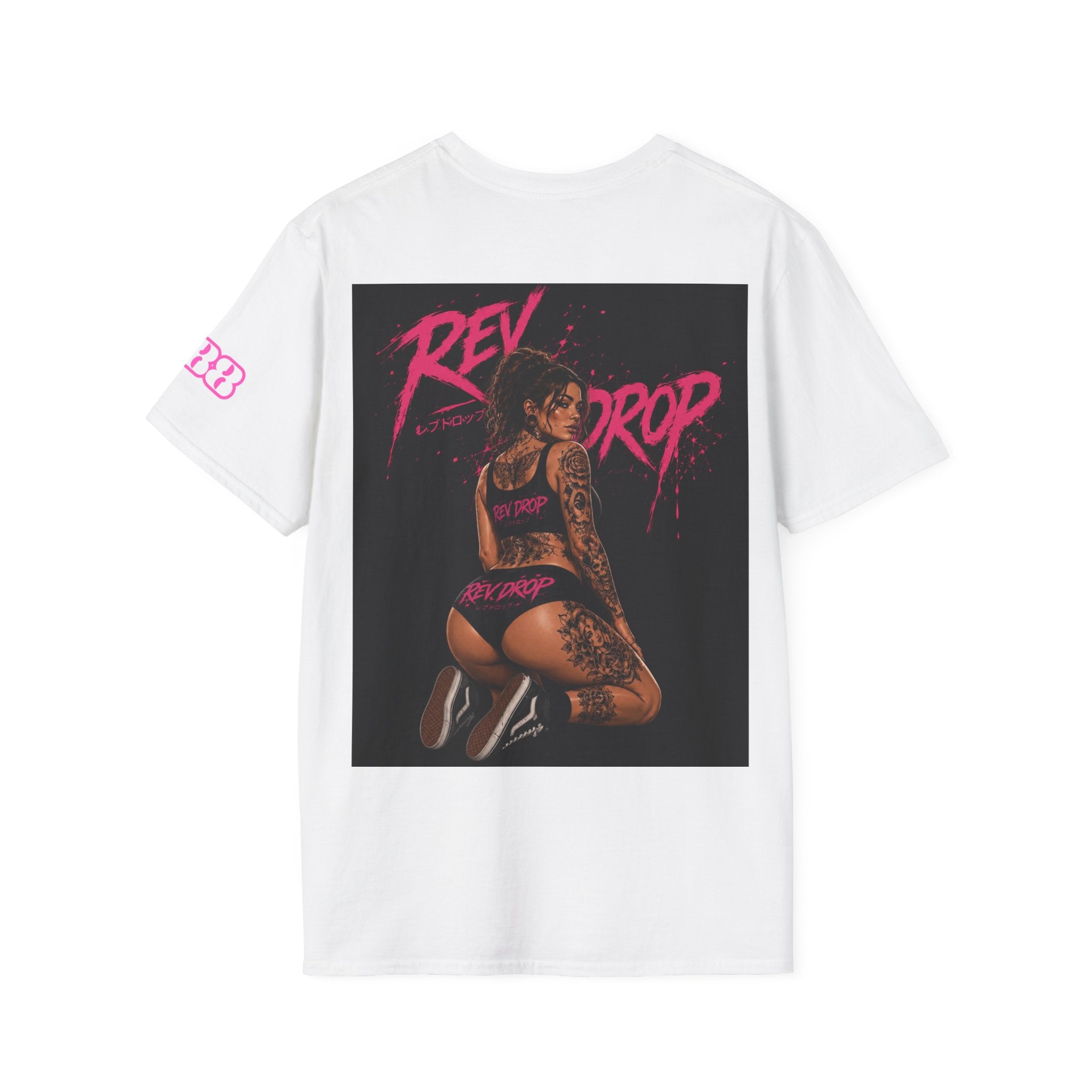 T-Shirt — Retro 'Red Drop' Beach Logo Chest Tee