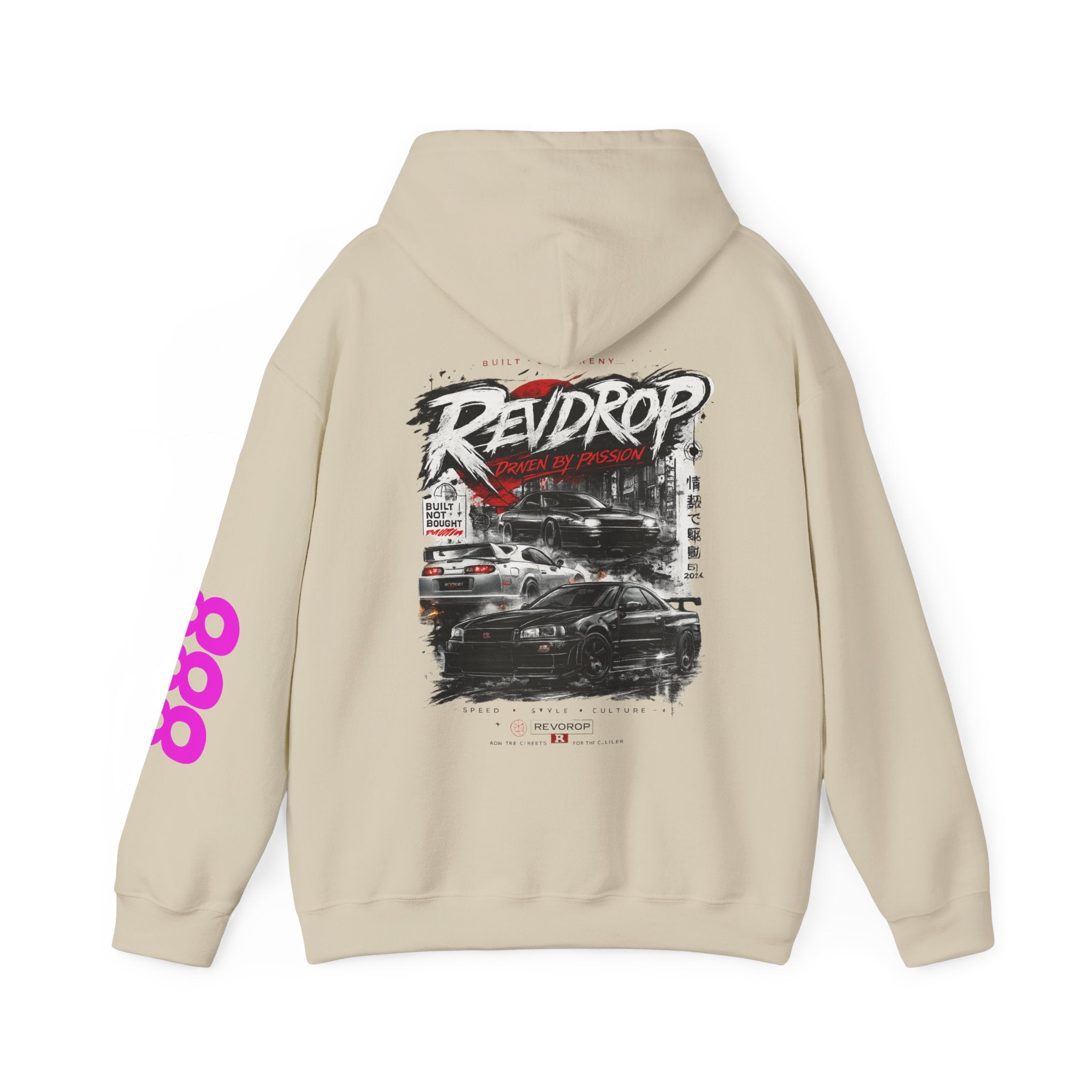 Ravedrop Racing Graphic Hoodie – Streetwear Car Club Pullover