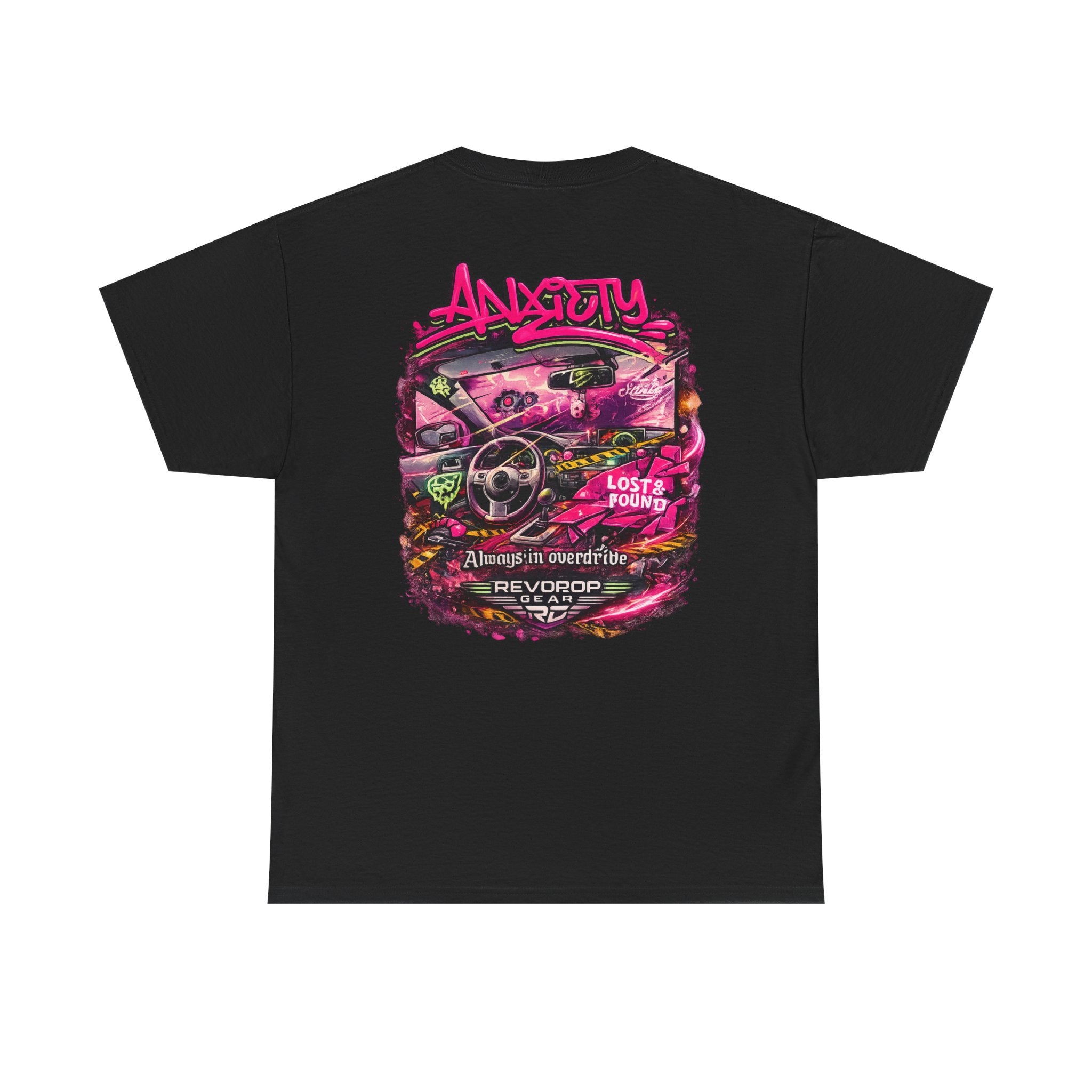 Retro Pink Drift Car T‑Shirt — 'Anarchy' Streetwear Racing Graphic Tee