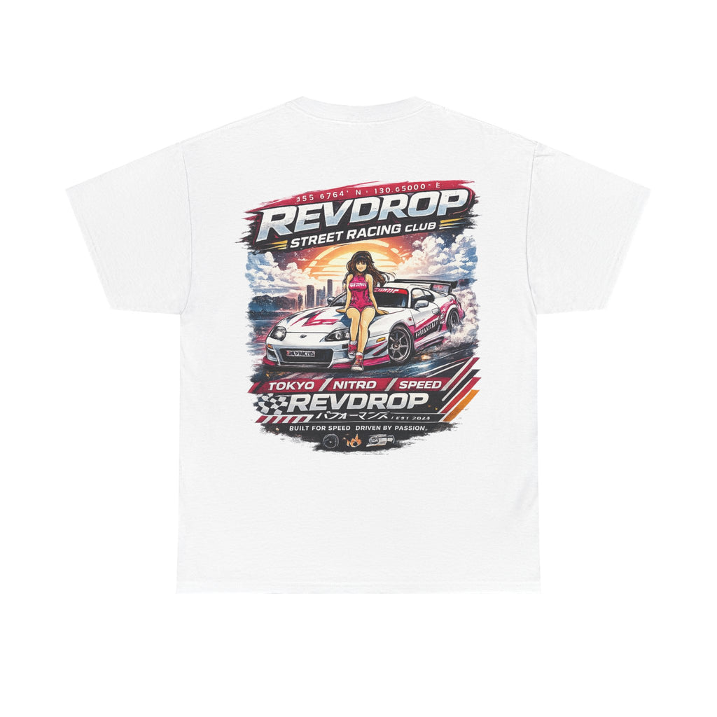 Street Racing Tee — "Revdrop" Tokyo Nitro Car Graphic T-Shirt