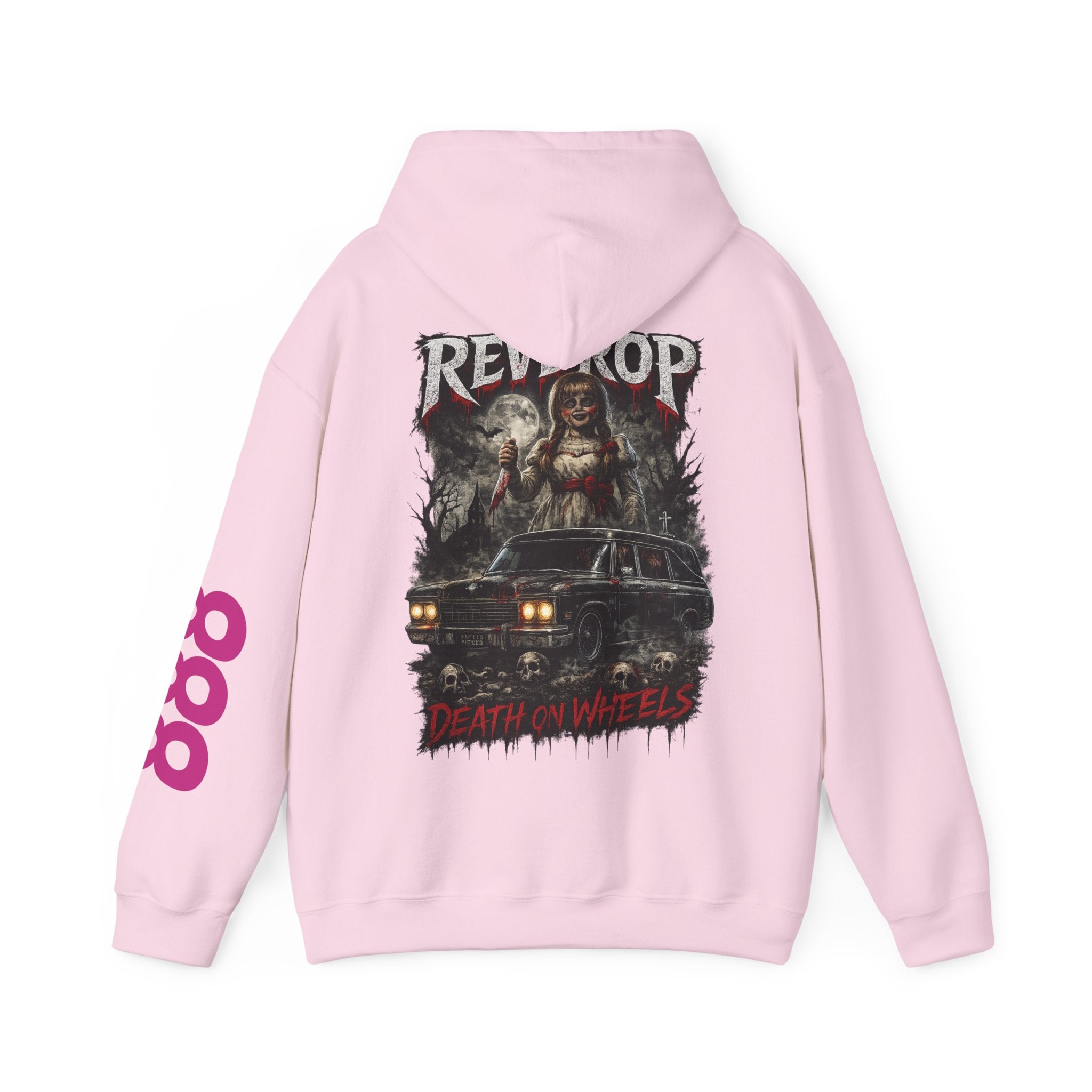 Red Riptide 'Death on Wheels' Hoodie — Graphic Horror Car Pullover