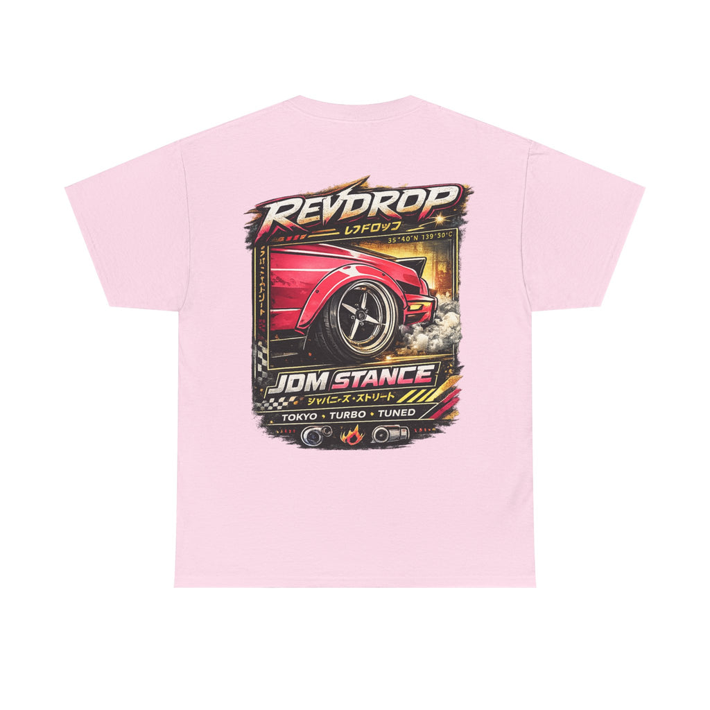JDM Stance Car Tee — RevDrop Turbo Drift Automotive Graphic T-Shirt