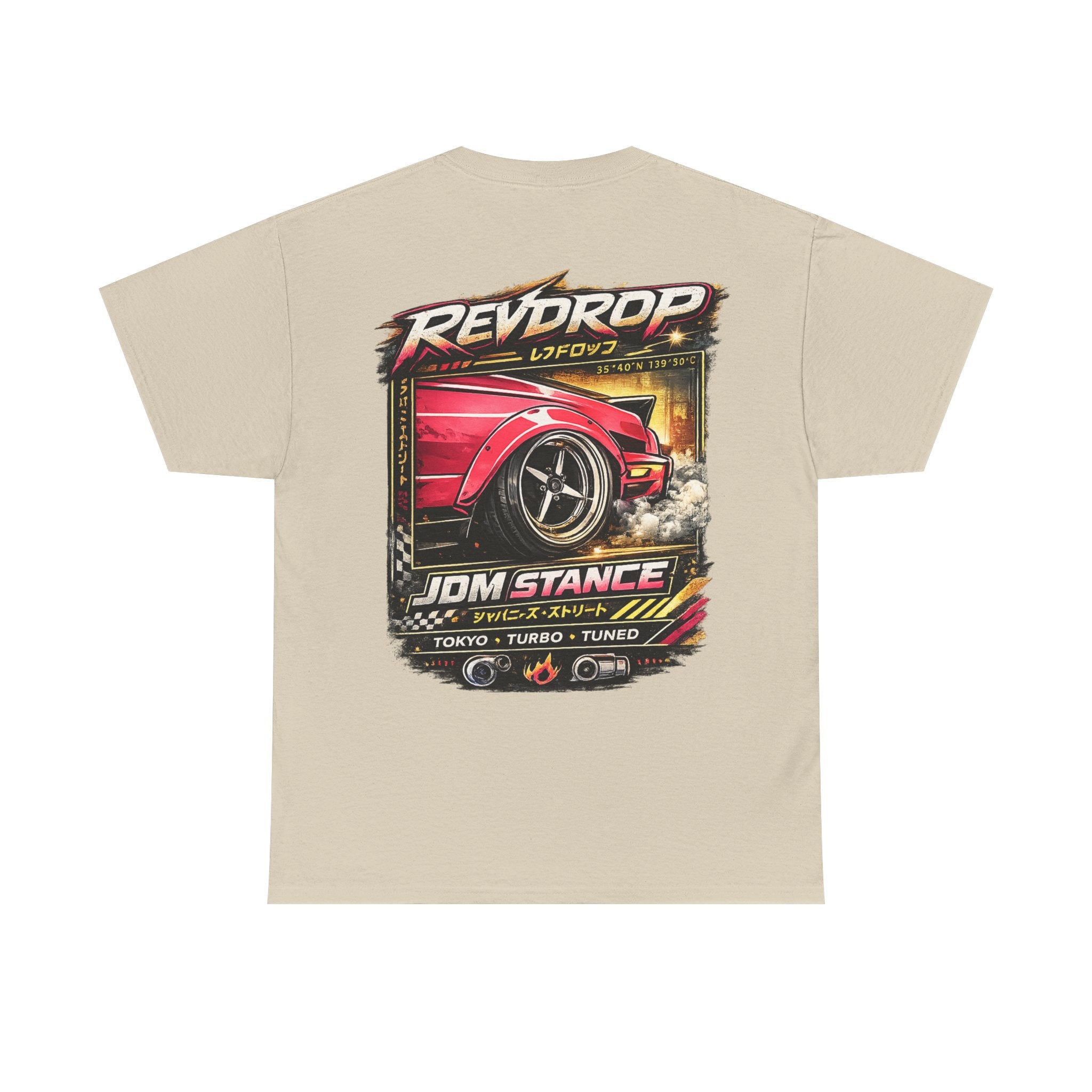 JDM Stance Car Tee — RevDrop Turbo Drift Automotive Graphic T-Shirt