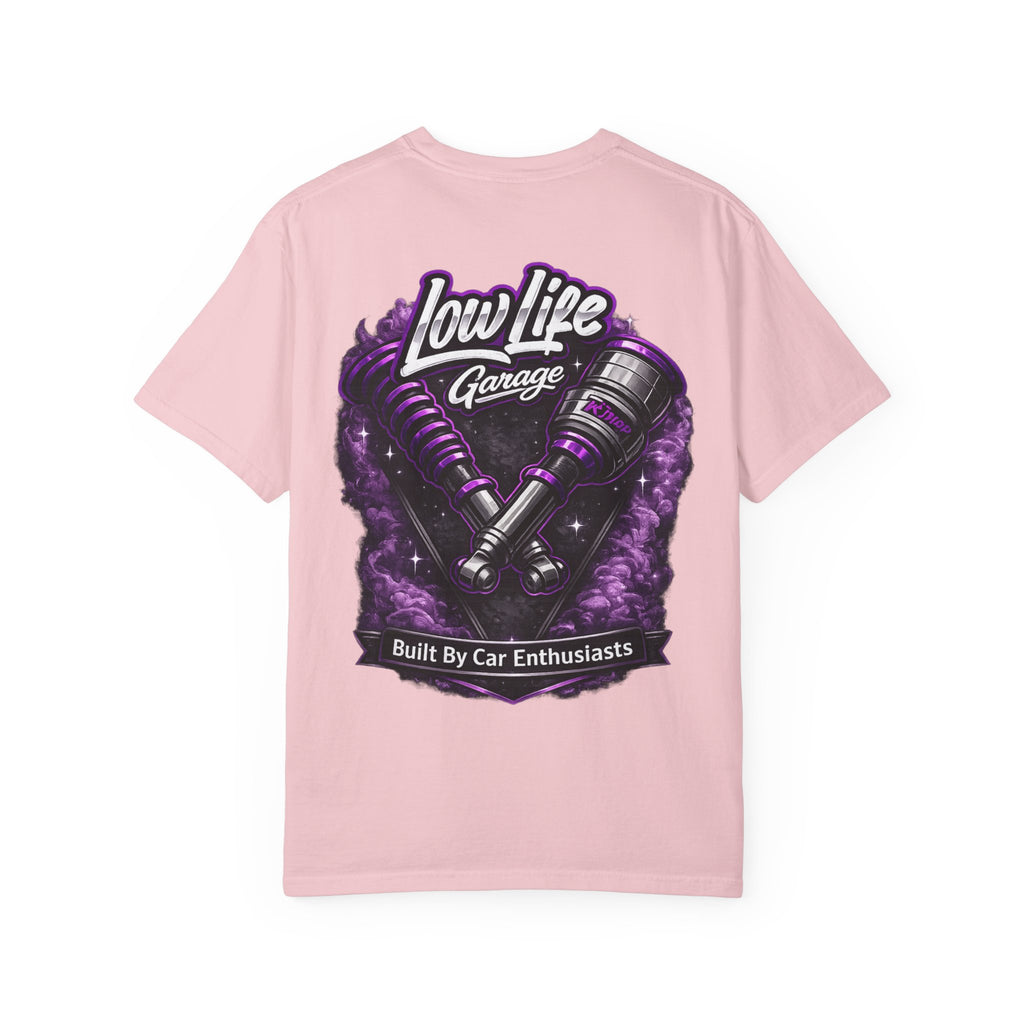 Low Life Garage T-Shirt — "Built By Car Enthusiasts" Automotive Tee