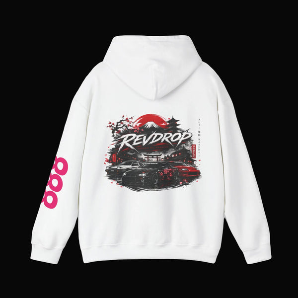 JDM car graphic hoodie by RevDrop
