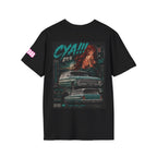 T‑Shirt — Retro Pink 'Ride or Die' Badge Graphic