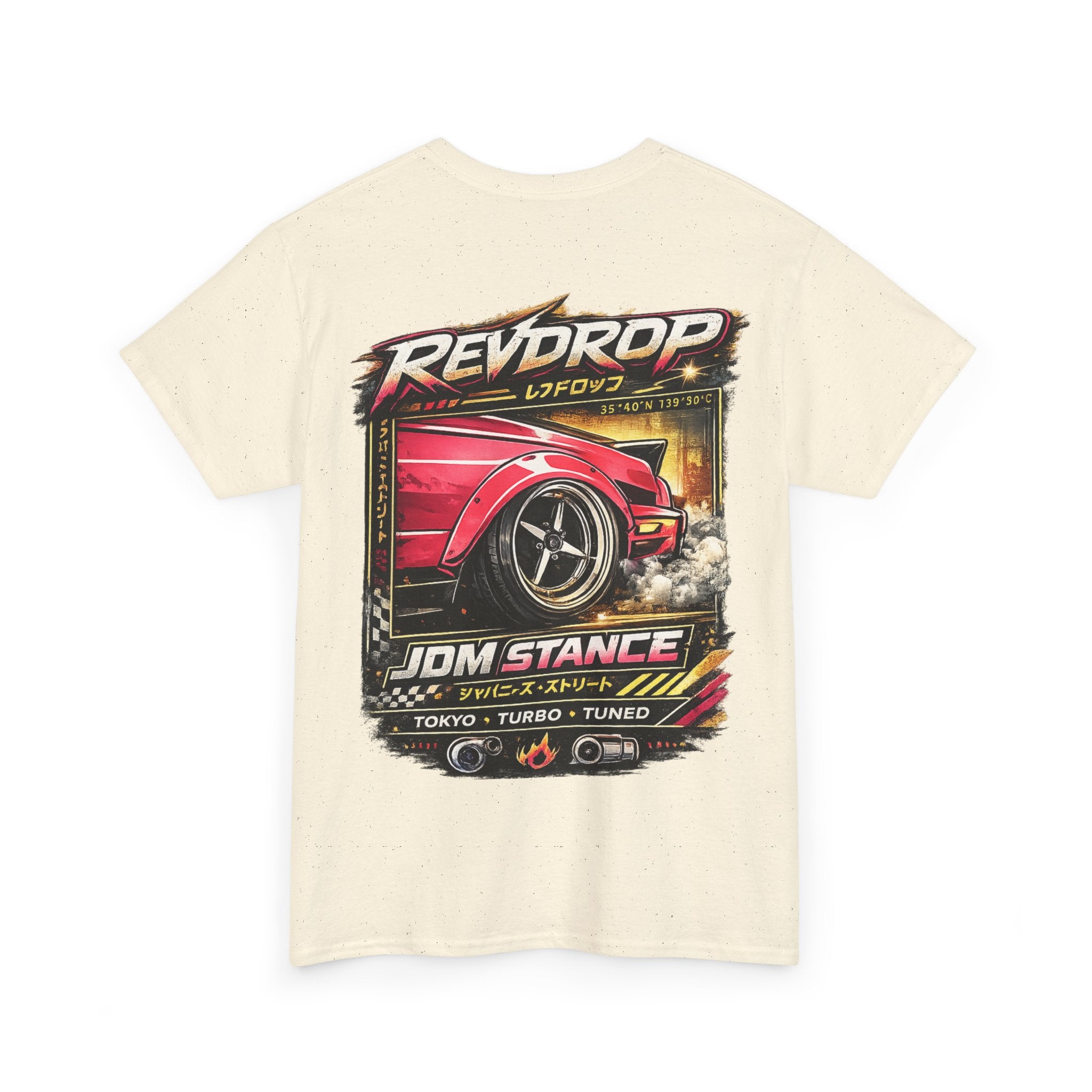 JDM Stance Car Tee — RevDrop Turbo Drift Automotive Graphic T-Shirt
